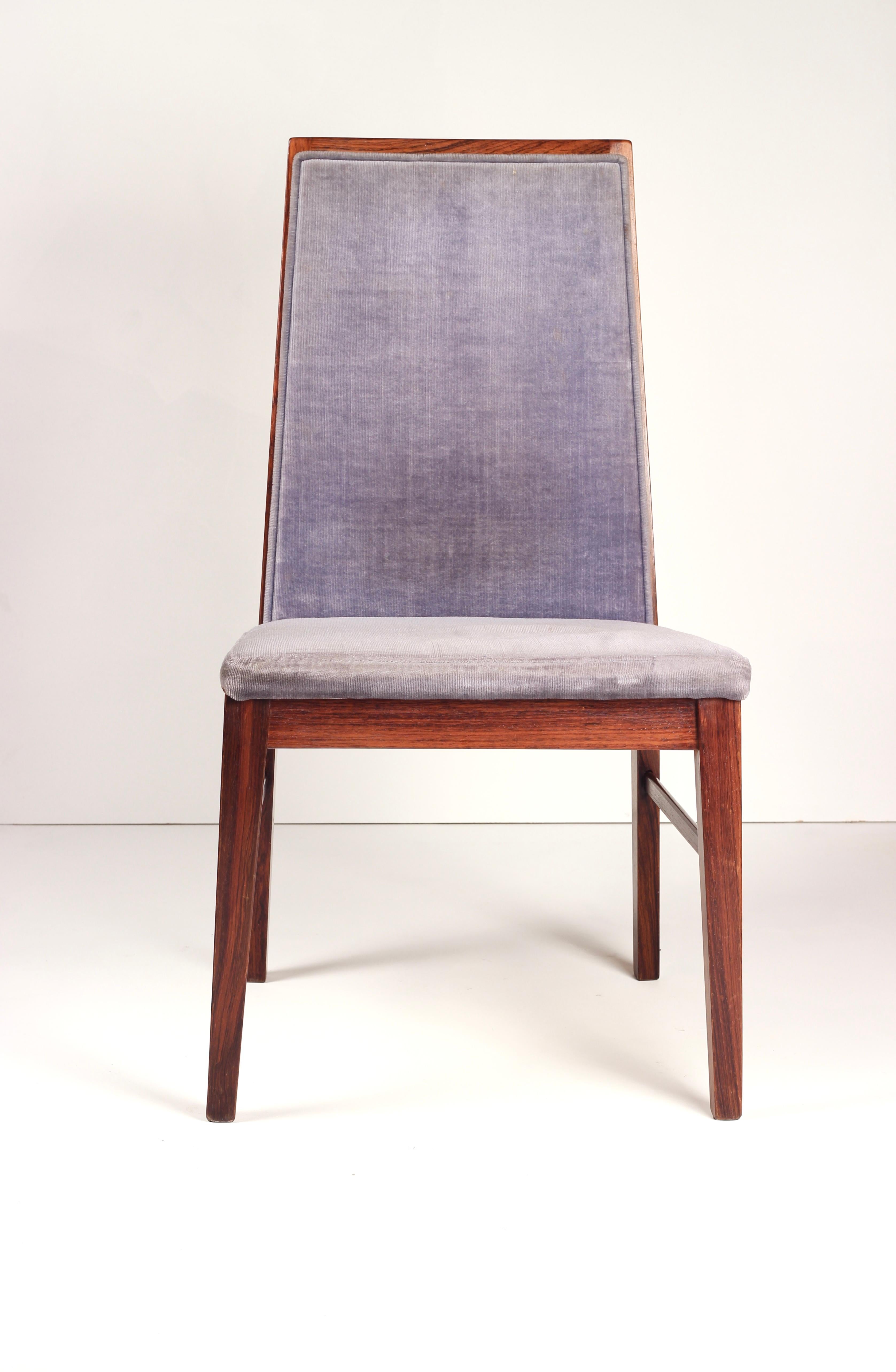 Late 20th Century Set of 8 Dyrlund Rosewood Dining Chairs with 2 Carvers - Mid-Century Modern