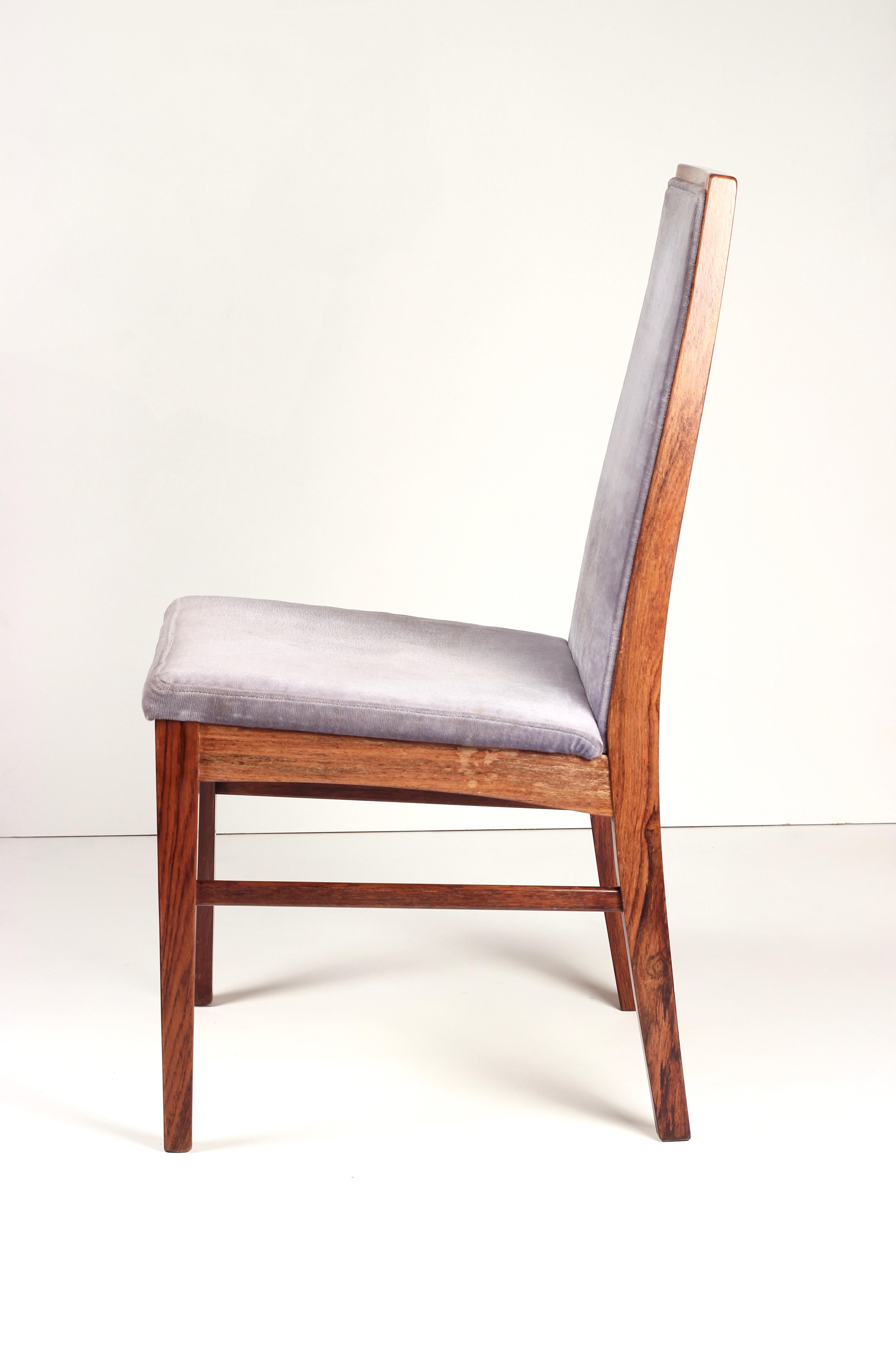 Set of 8 Dyrlund Rosewood Dining Chairs with 2 Carvers - Mid-Century Modern 2