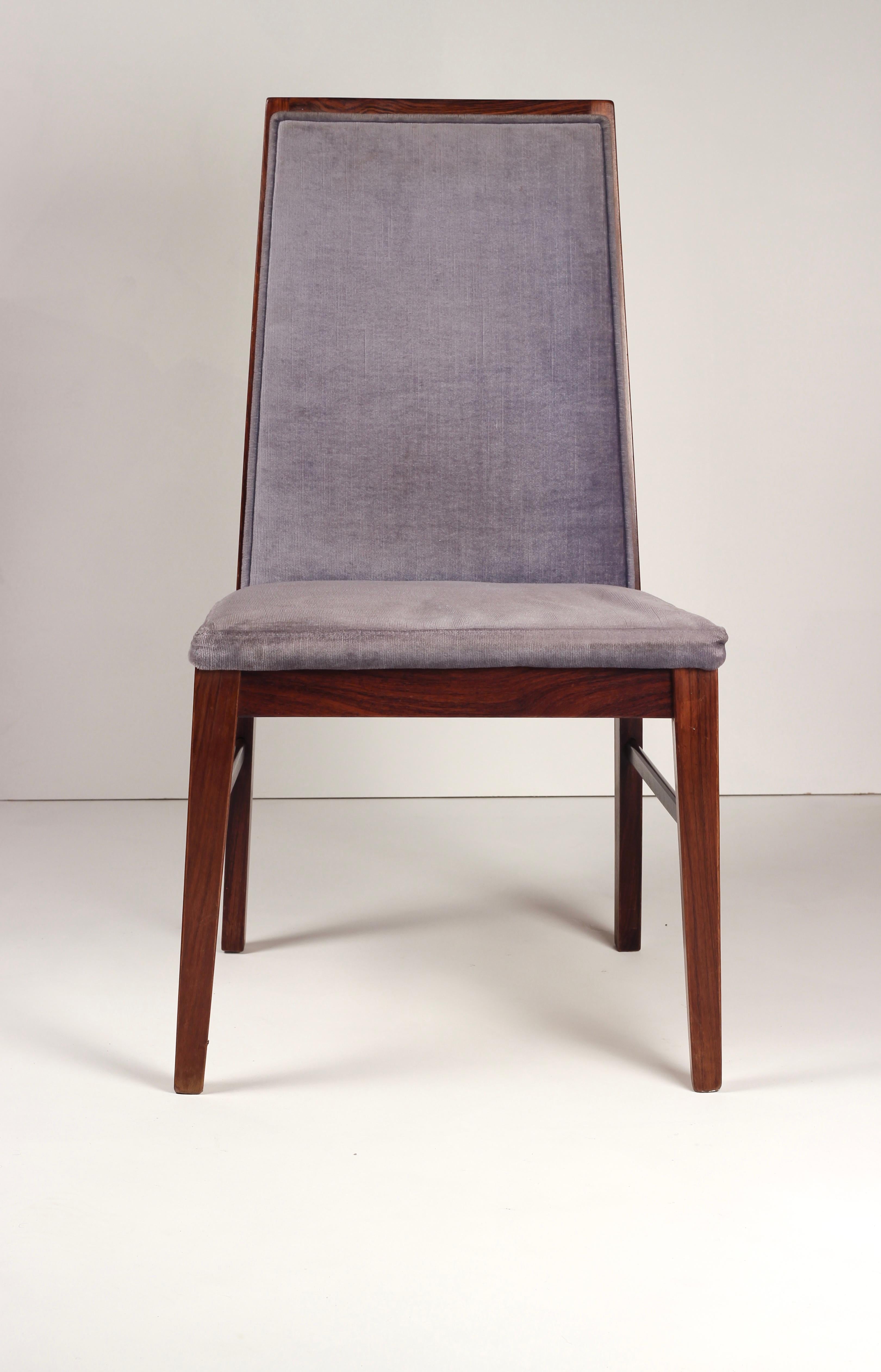 Set of 8 Dyrlund Rosewood Dining Chairs with 2 Carvers - Mid-Century Modern 3