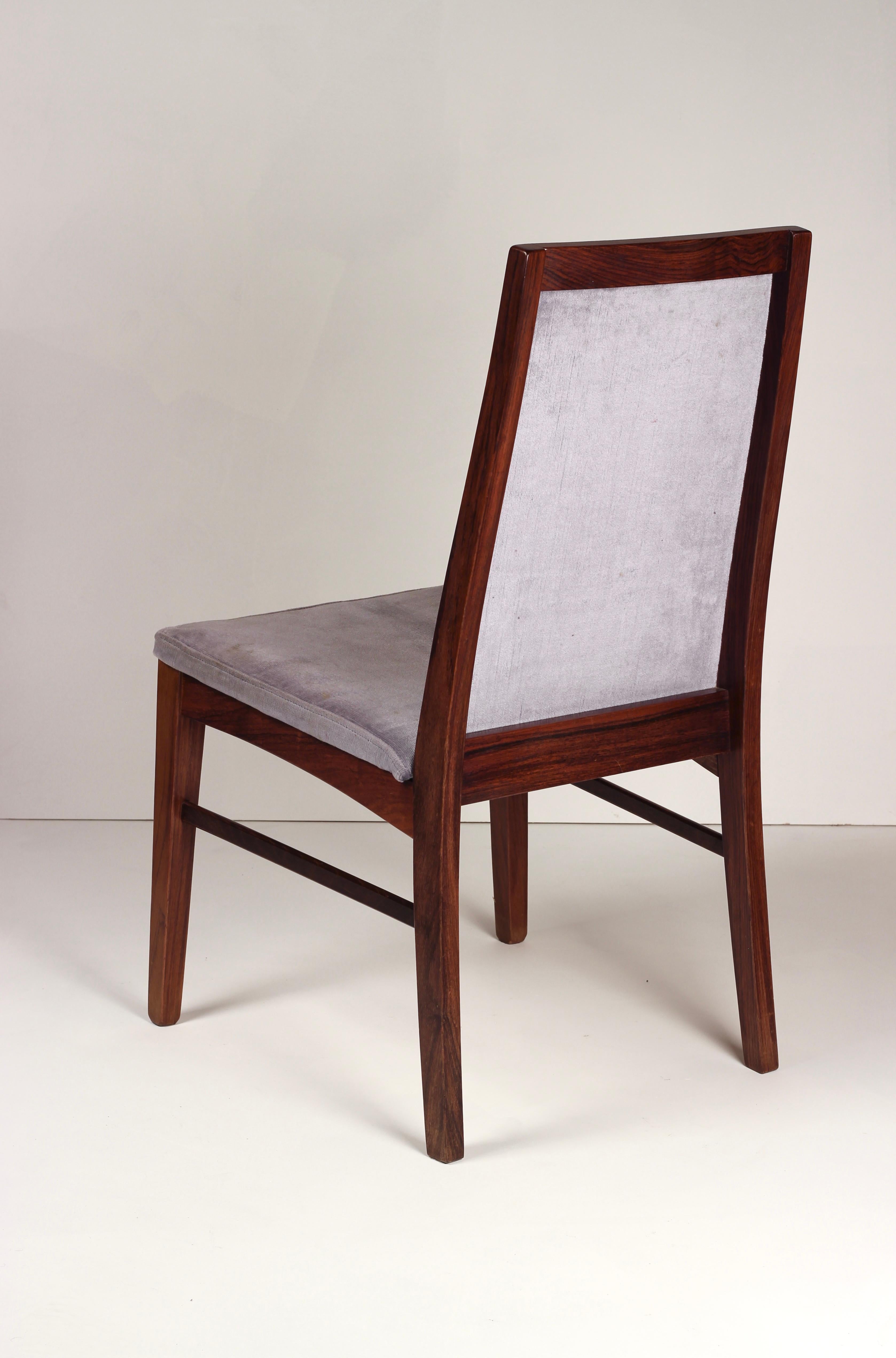 Set of 8 Dyrlund Rosewood Dining Chairs with 2 Carvers - Mid-Century Modern 4