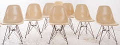 Set of 8 Eames for Herman Miller Chairs with Eiffel Tower Base