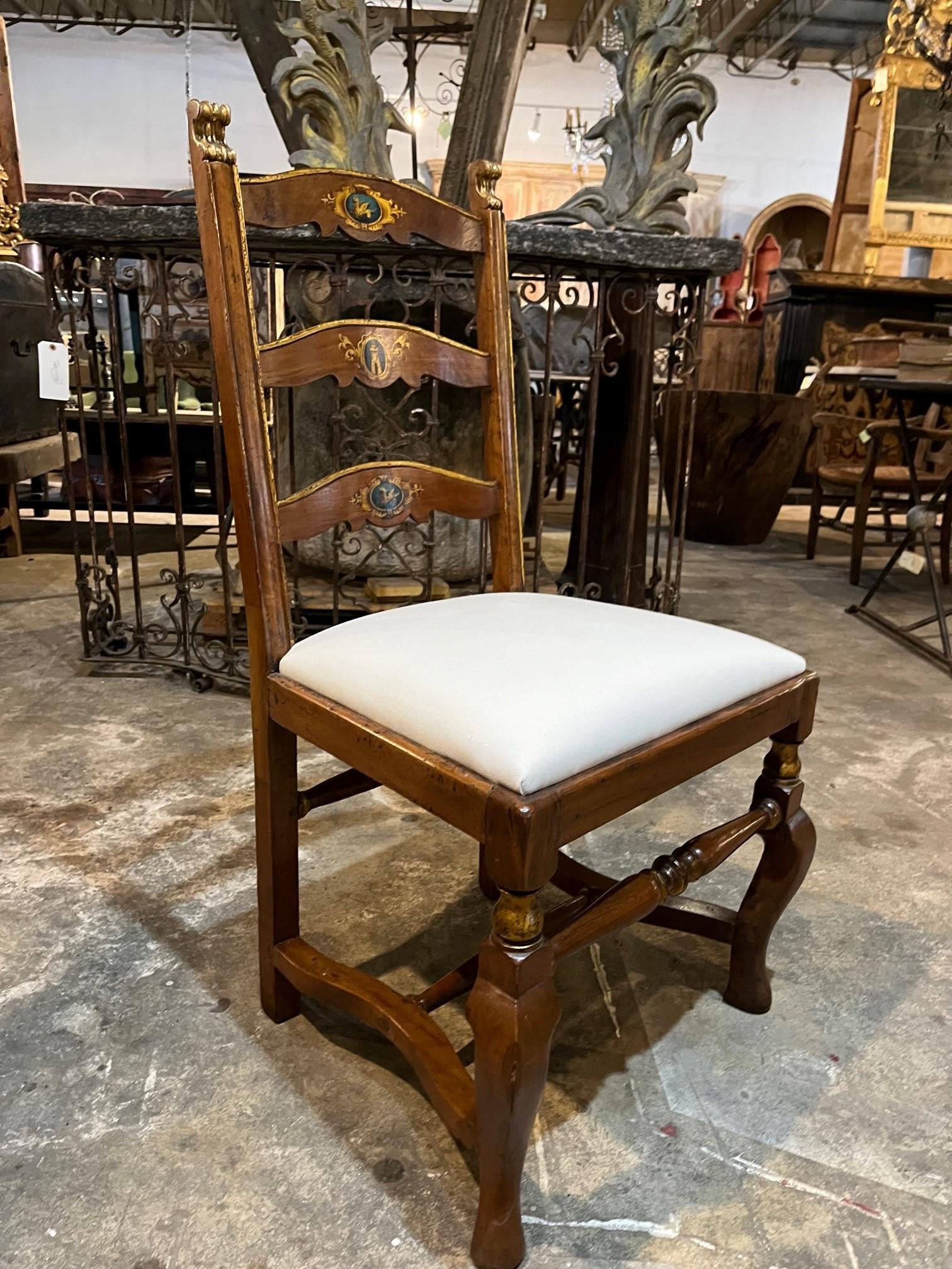 Set Of 8 Early 18th Century Italian Dining Chairs For Sale 2