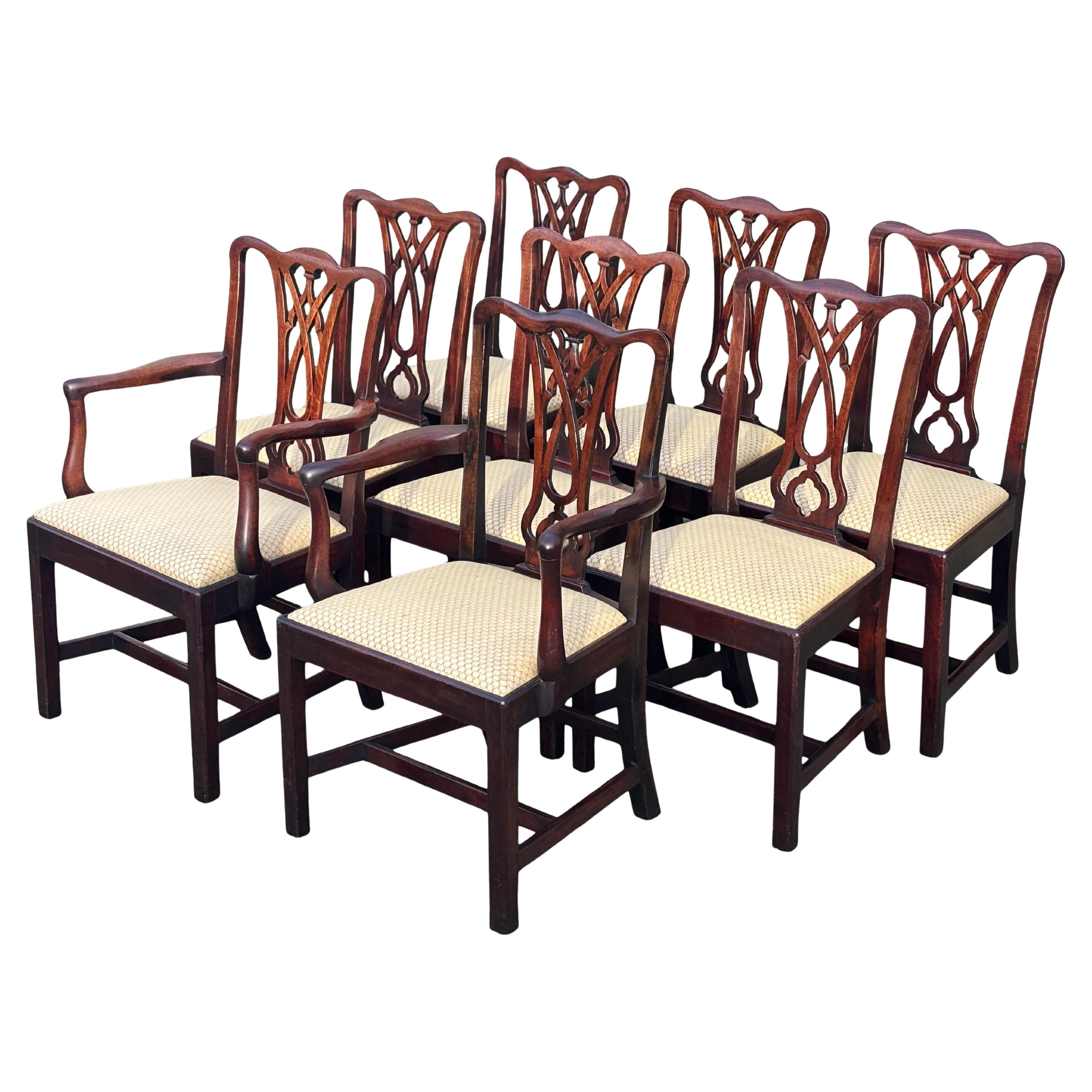 Set of 8 Early 19th Century George IV Period Mahogany Dining Room Chairs For Sale
