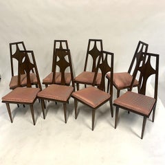 Set of 8 Edmond J. Spence Dining Chairs Scandinavian Mid-Century Modern, 1960s