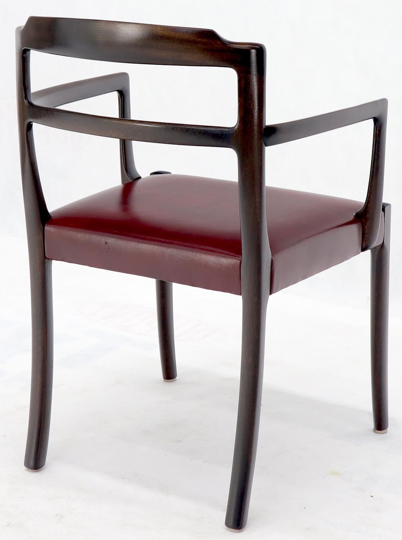 Set of 8 Eight Rosewood Danish Mid-Century Modern Dining Chairs with Arms 3