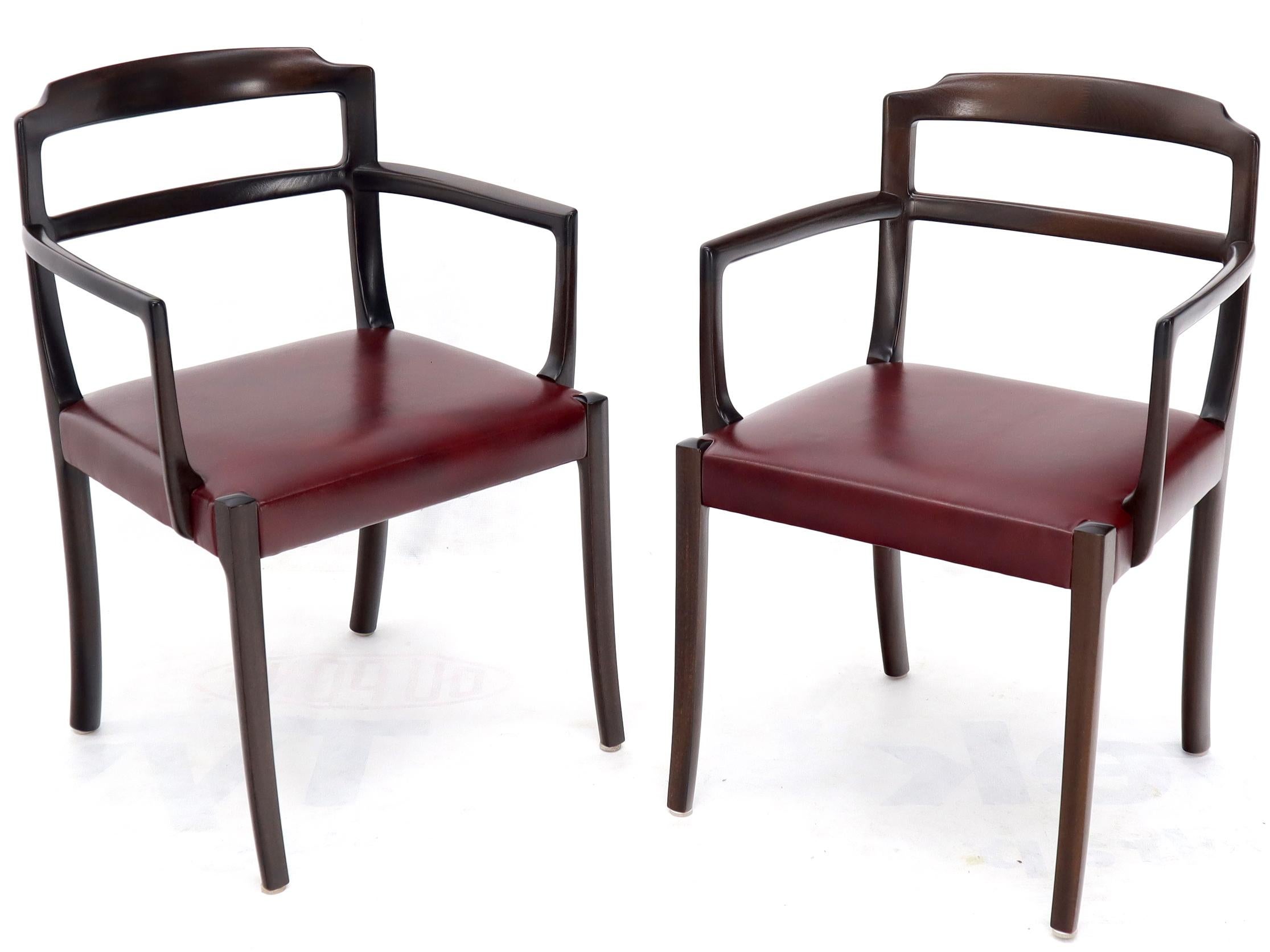 20th Century Set of 8 Eight Rosewood Danish Mid-Century Modern Dining Chairs with Arms