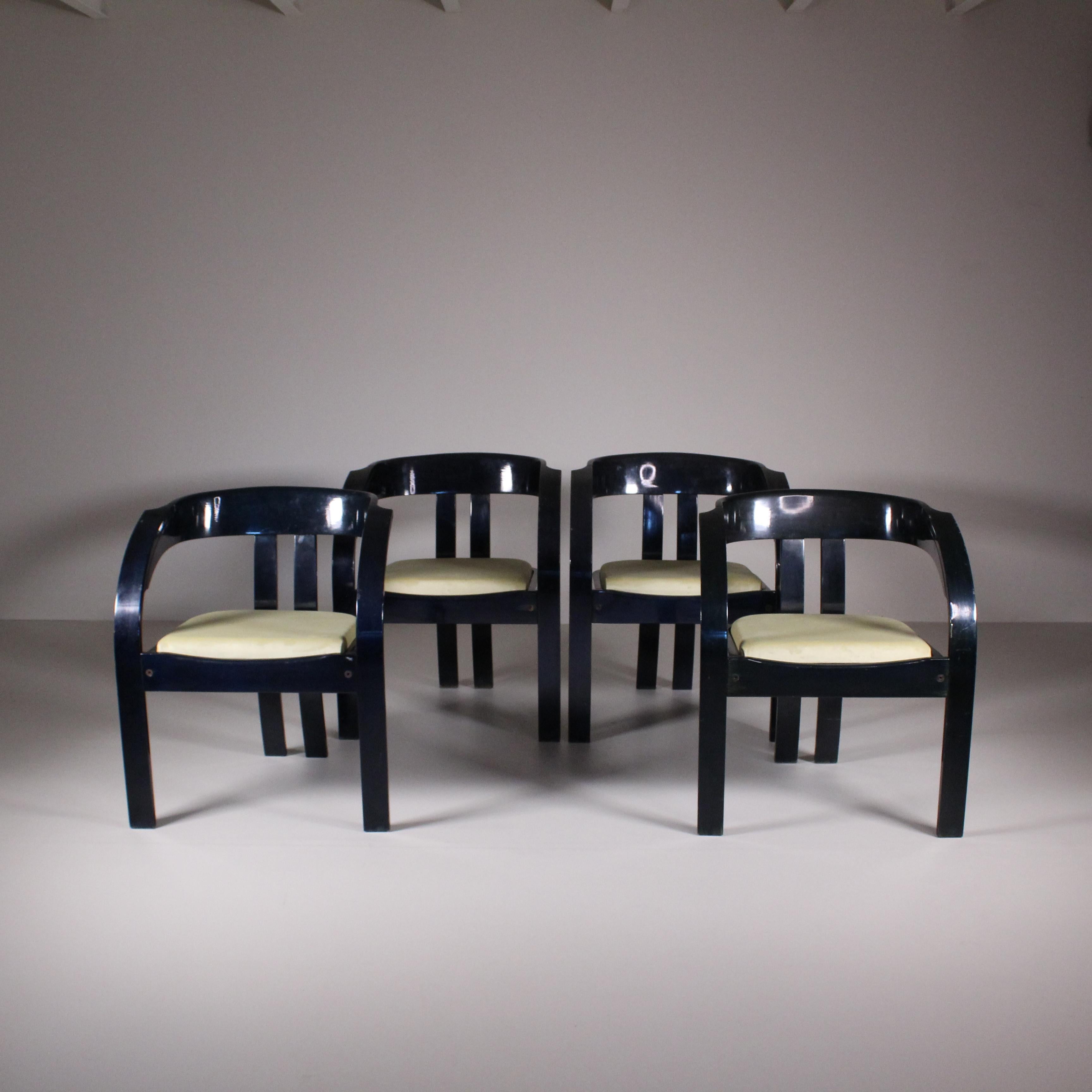 Set of 8 Elisa Chairs, Giovanni Bassi, Poltronova, 1075 ca 2