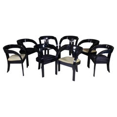 Set of 8 Elisa Chairs, Giovanni Bassi, Poltronova, 1075 ca