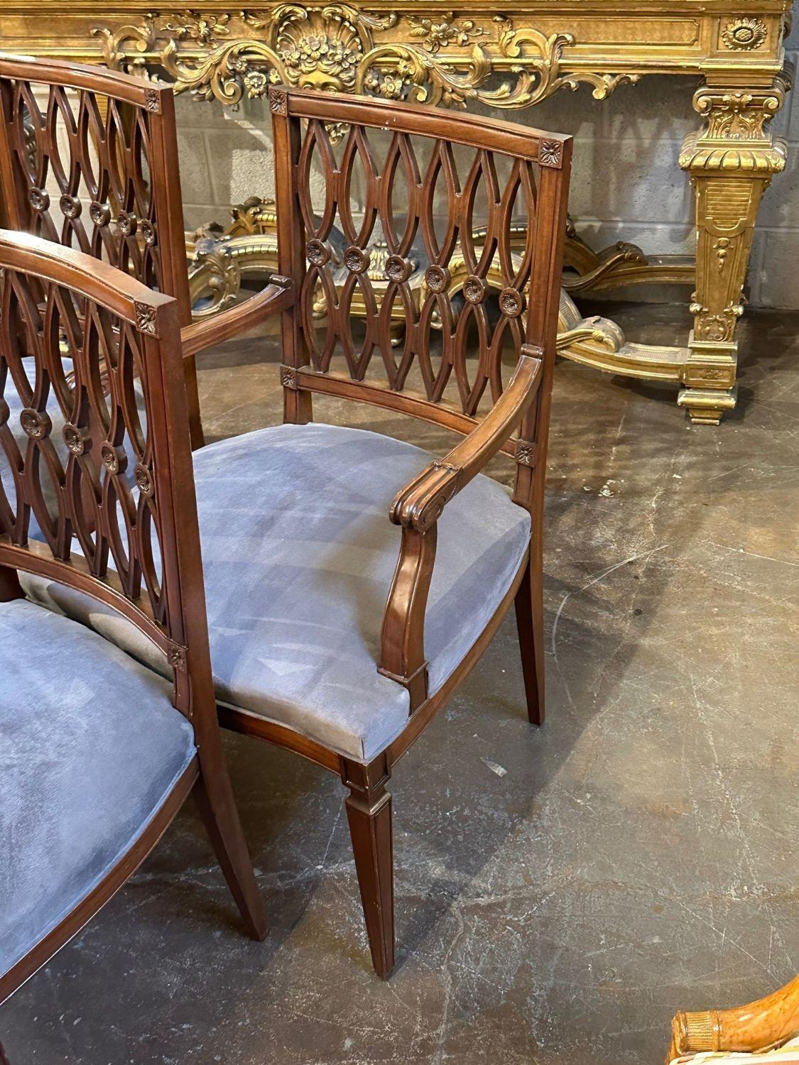 Acajou Ensemble de 8 chaises à manger en acajou anglaises