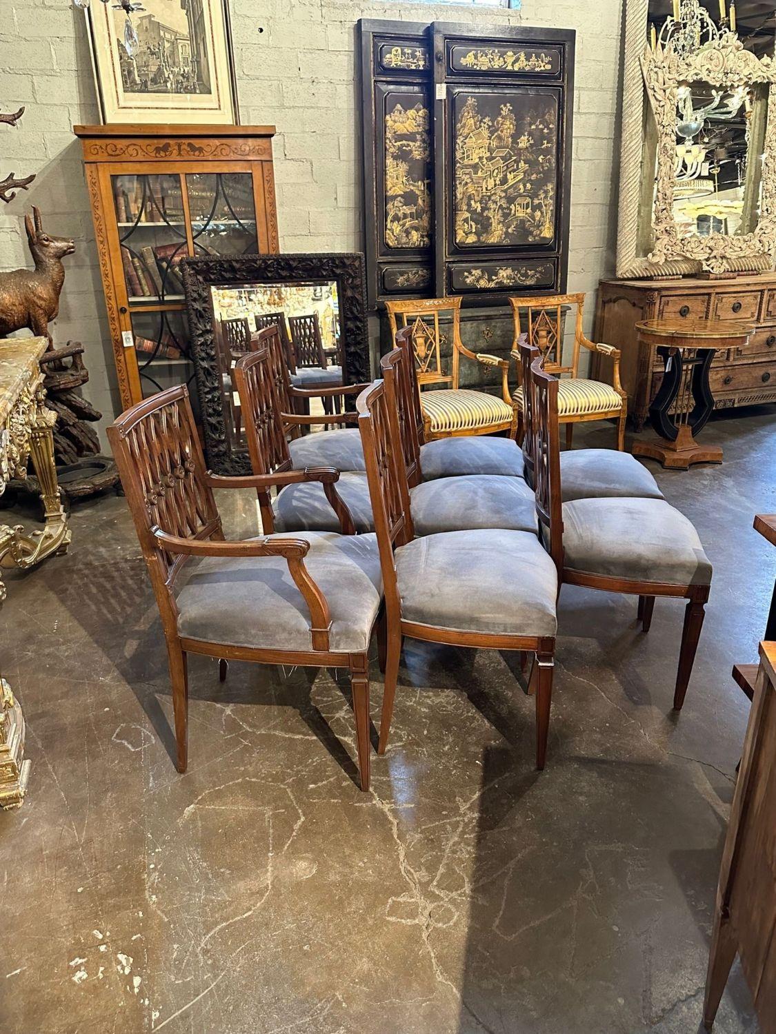 Ensemble de 8 chaises à manger en acajou anglaises 2