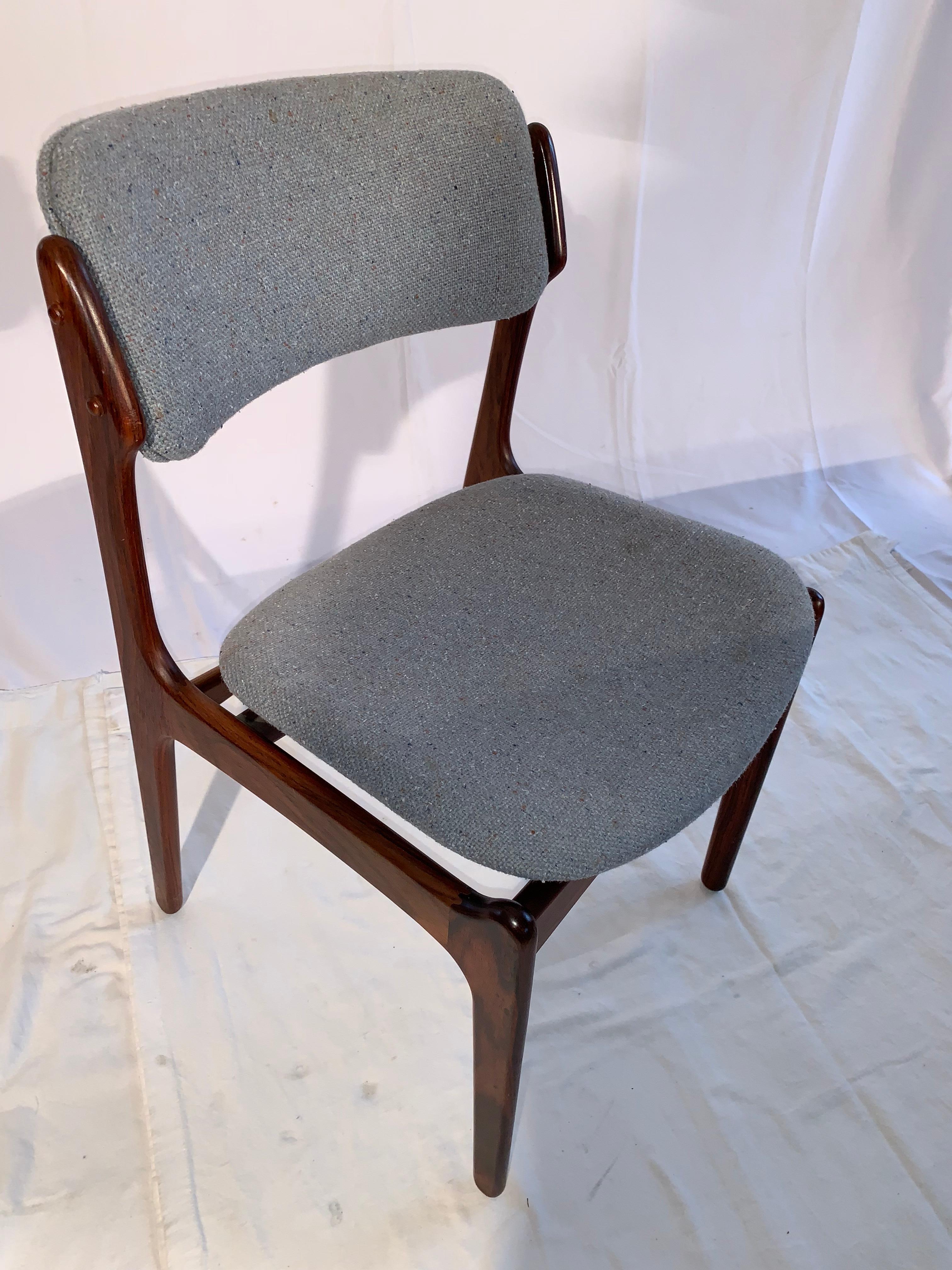 Set of 8 Erik Buch Rosewood Dining Chairs Denmark 4