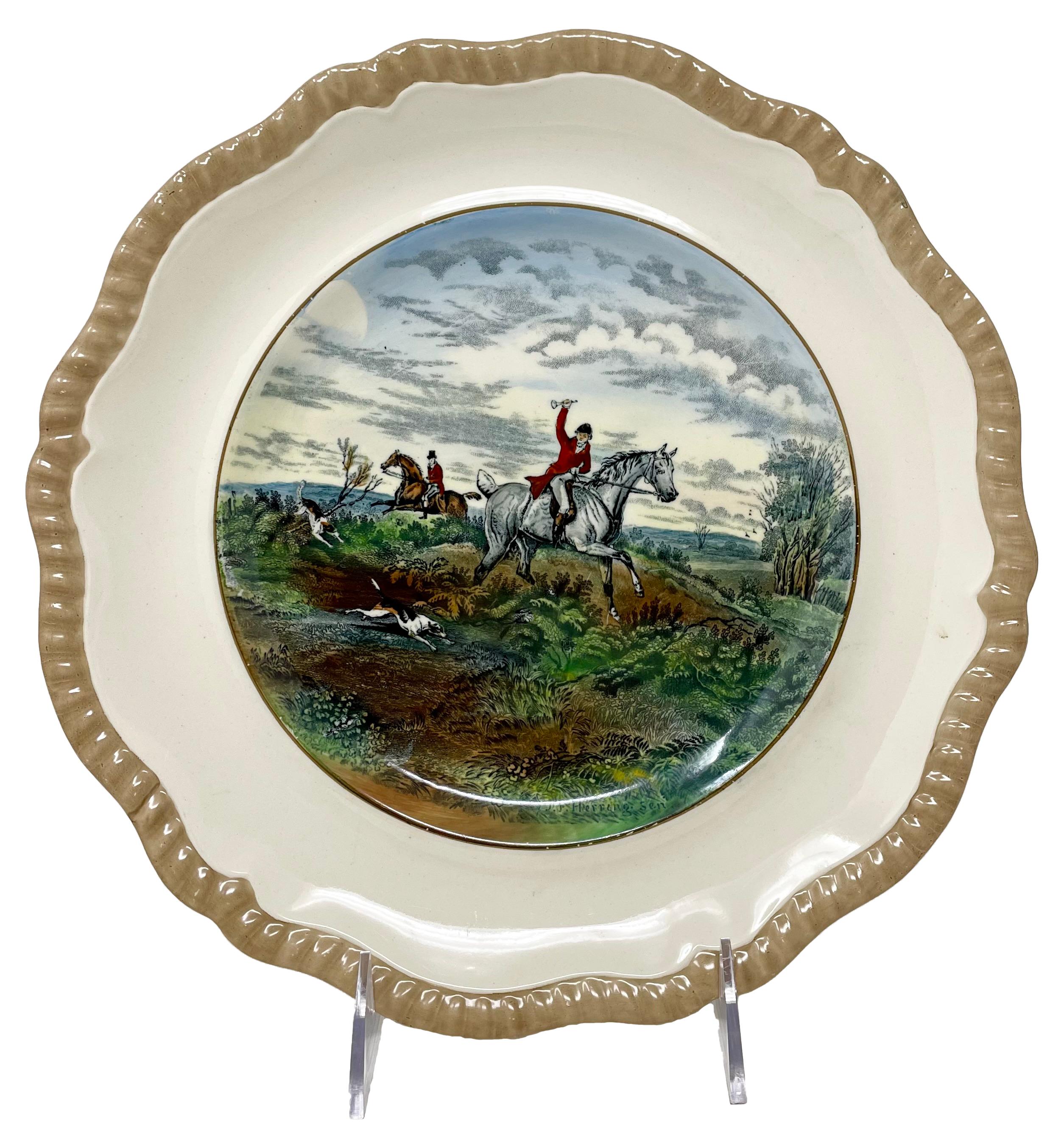 20th Century Set of 8 Estate English Copeland Spode Porcelain Horse Plates After J.F. Herring For Sale