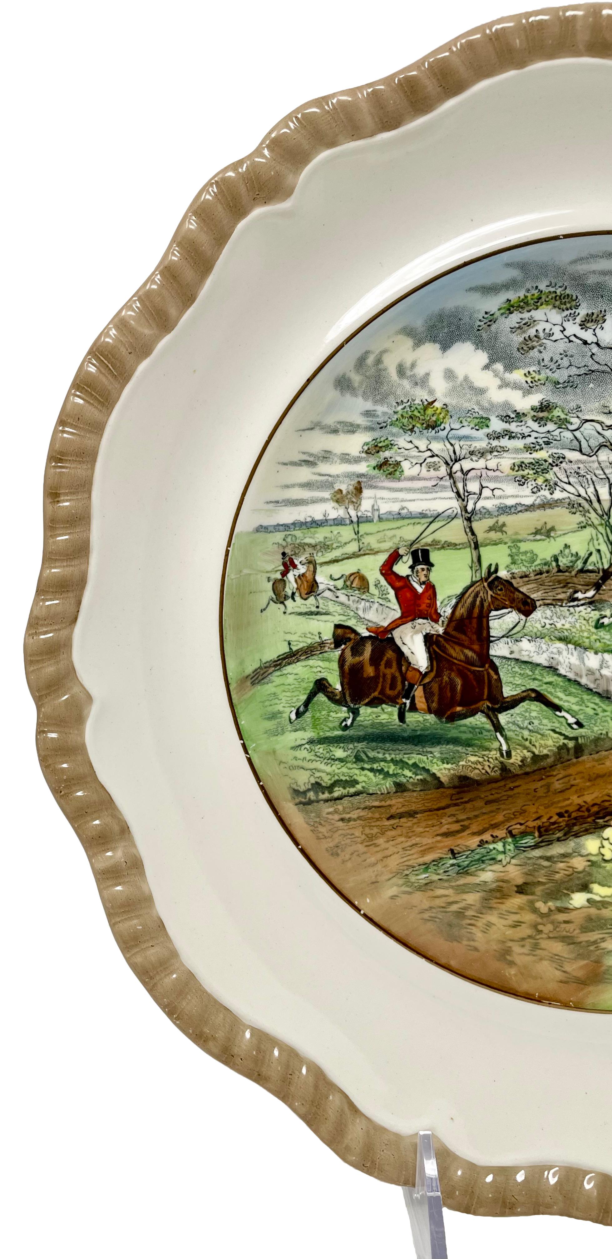Porcelaine Ensemble de 8 assiettes à cheval en porcelaine de Copeland Spode d'après J.F. Hareng en vente