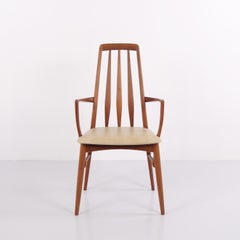 Set of 8 Eva Dining Chairs Including 2 Armchairs by Niels Koefoed from 1960s