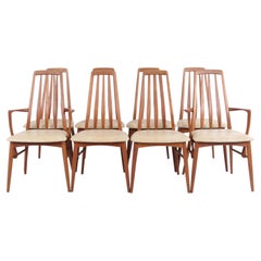 Set of 8 Eva Dining Chairs Including 2 Armchairs by Niels Koefoed from 1960s