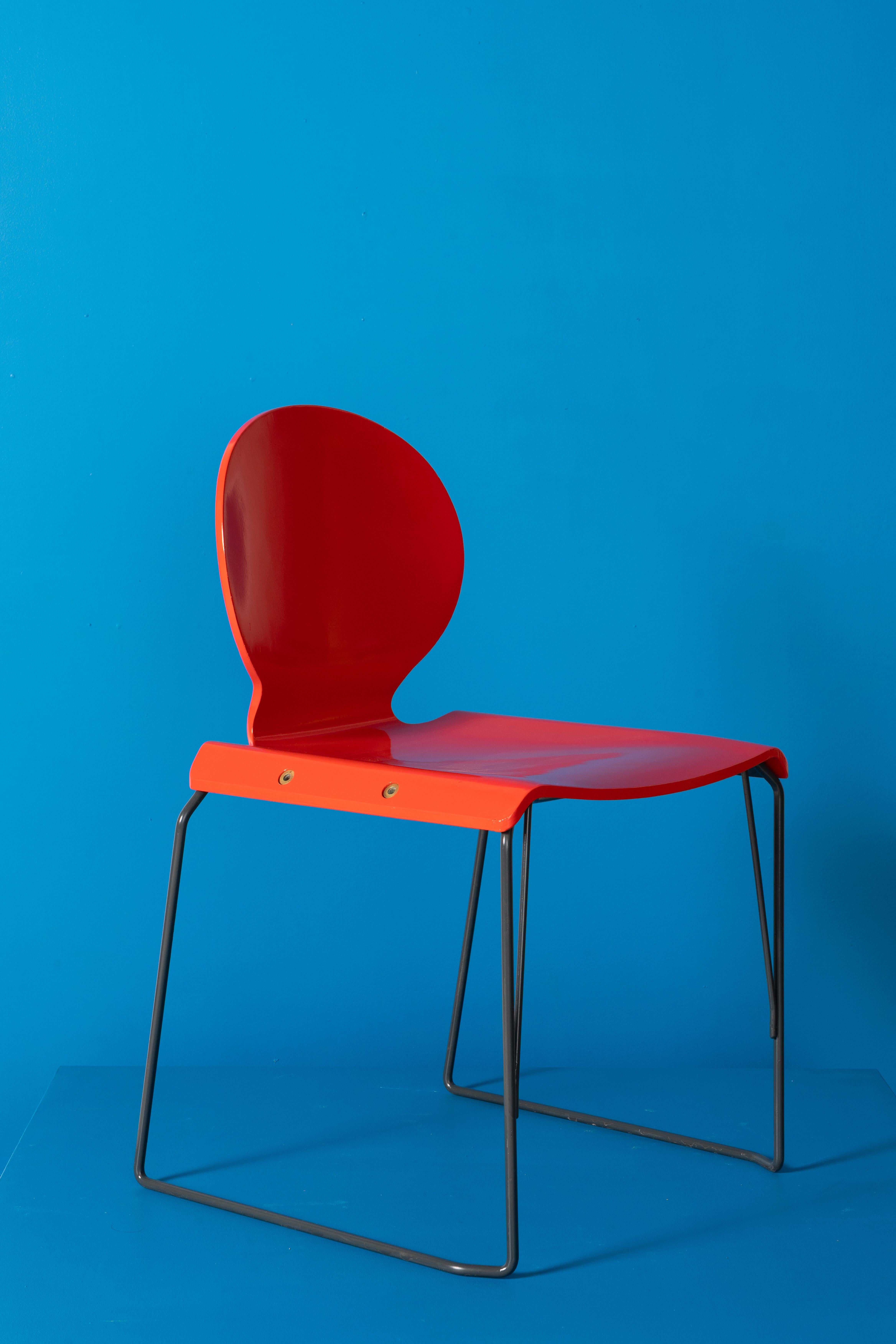 Set of 8 Filo Chair by Afra and Tobia Scarpa In condizioni buone in vendita a Forest, BE