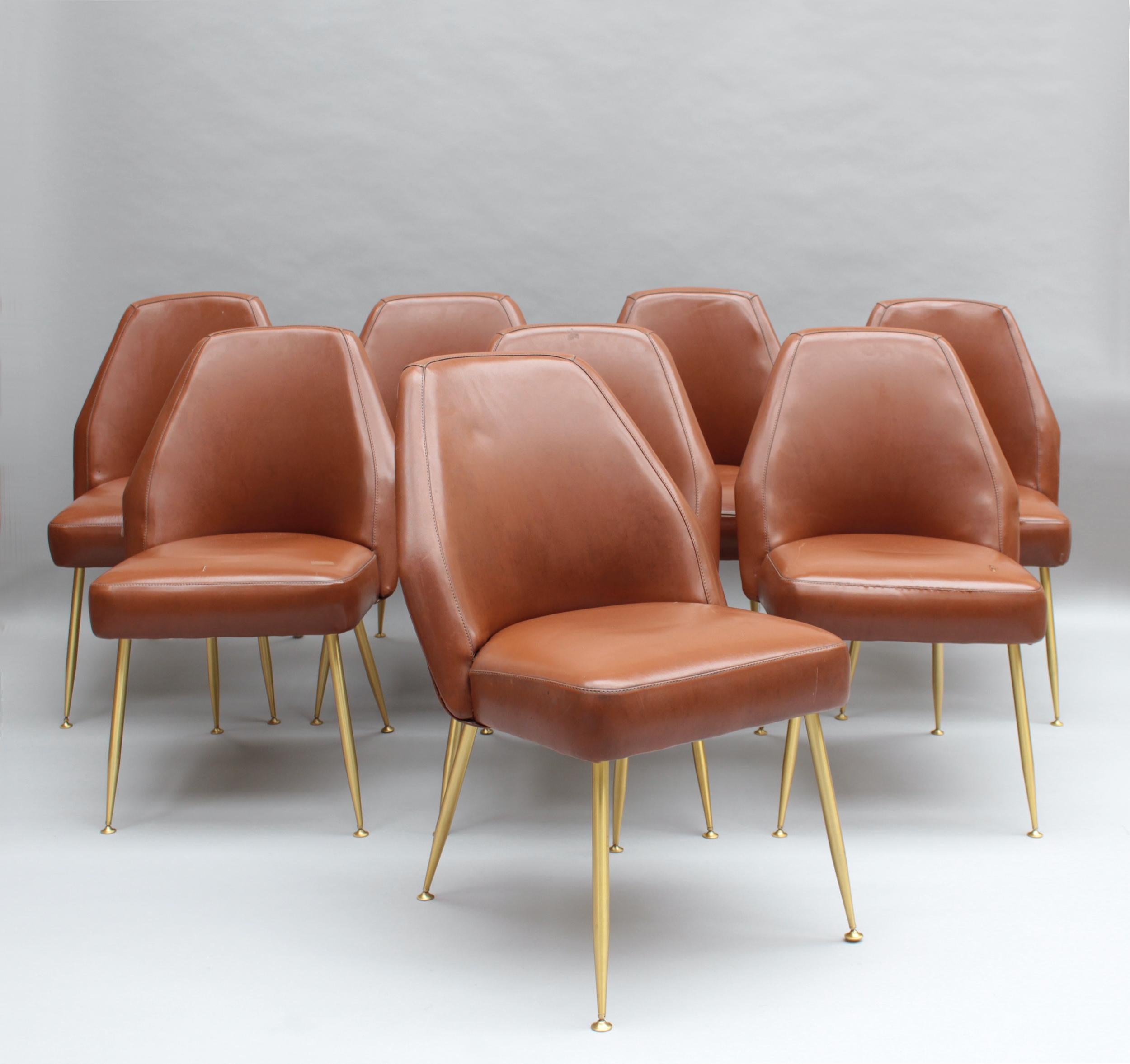 Ensemble de 8 chaises de salle à manger Campanula des années 1950 par Carlo Pagani pour Arflex  en vente 10