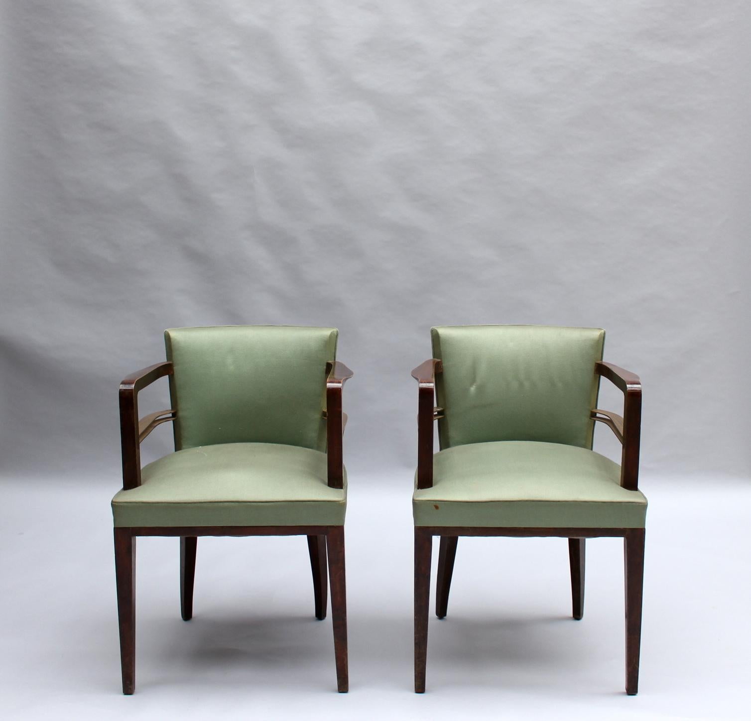 Set of 8 Fine French 1930s Armchairs by Jean Pascaud 12