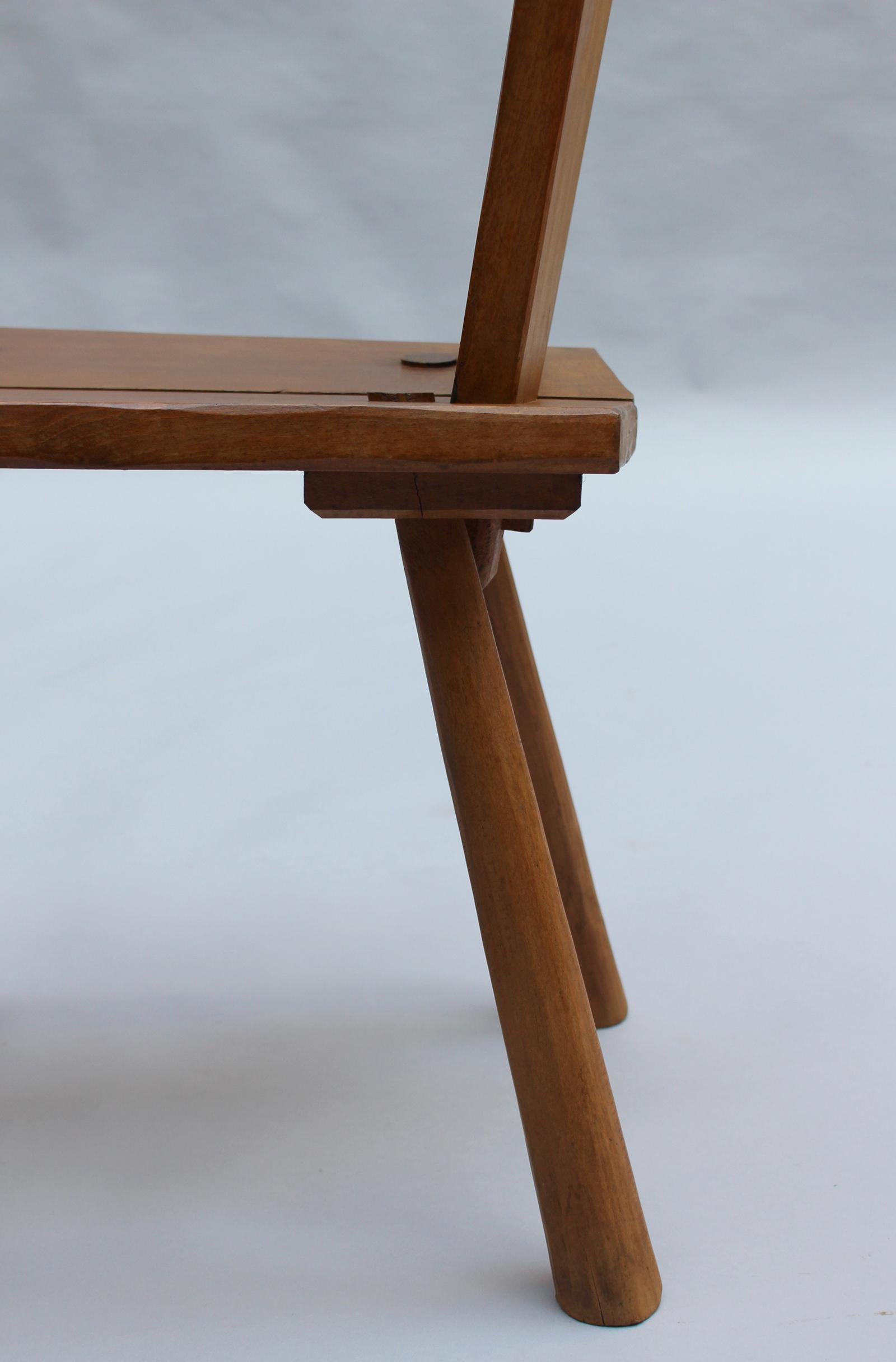 8 Fine French 1950s Beech Dining Chairs (priced per chair) For Sale 7