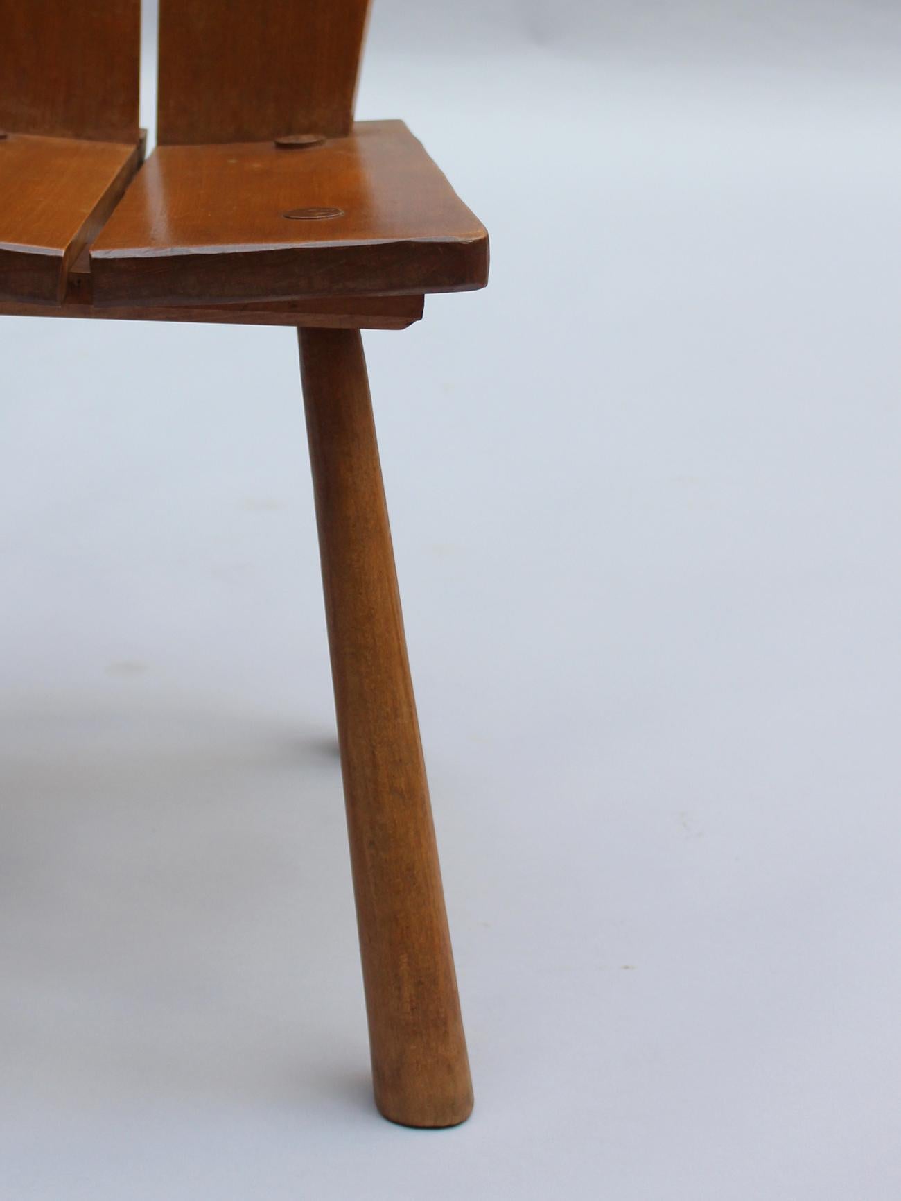 8 Fine French 1950s Beech Dining Chairs (priced per chair) For Sale 9