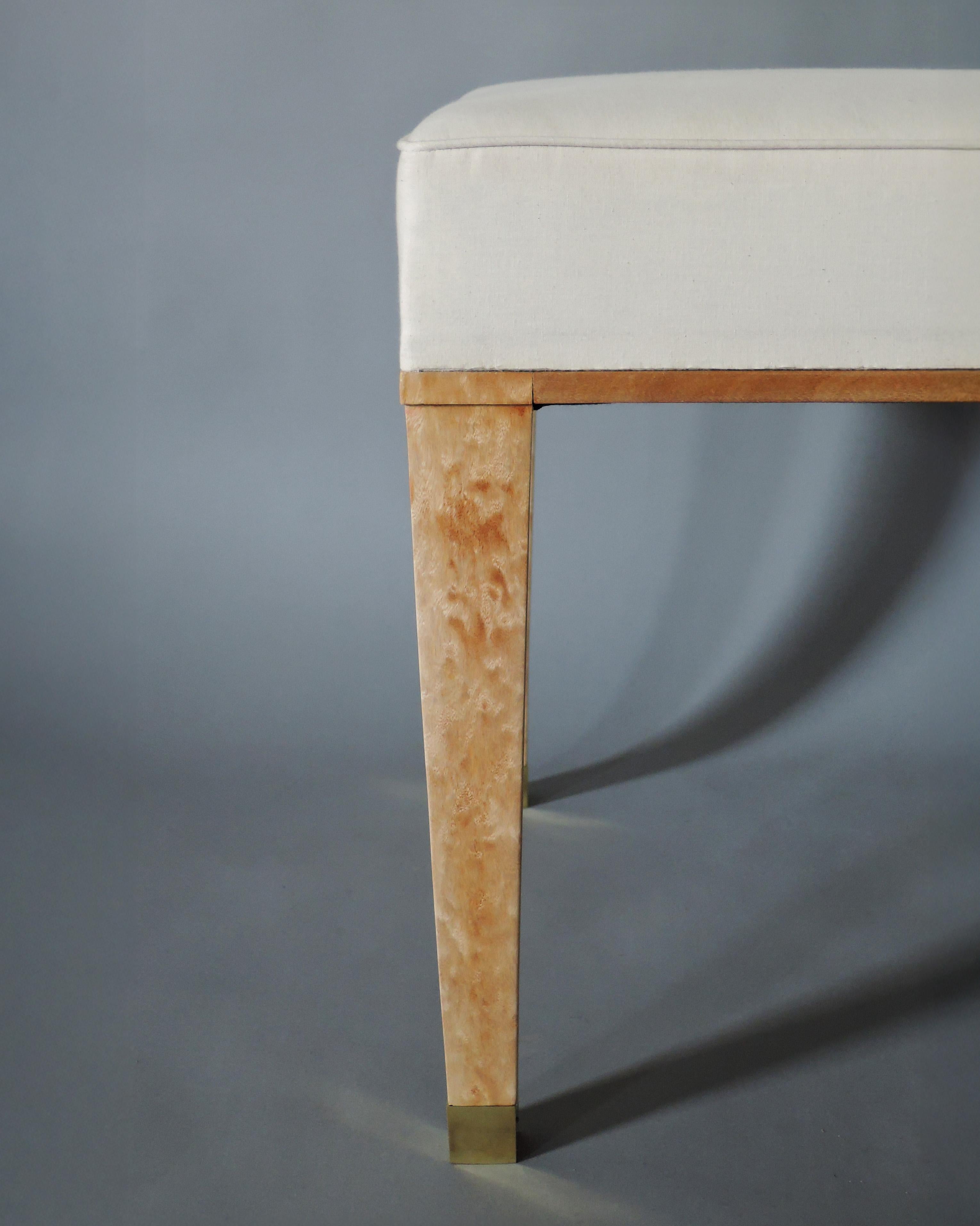 Satz von 8 französischen Esszimmerstühlen aus gebleichtem Mahagoni der 1950er Jahre von Jacques Adnet im Angebot 9