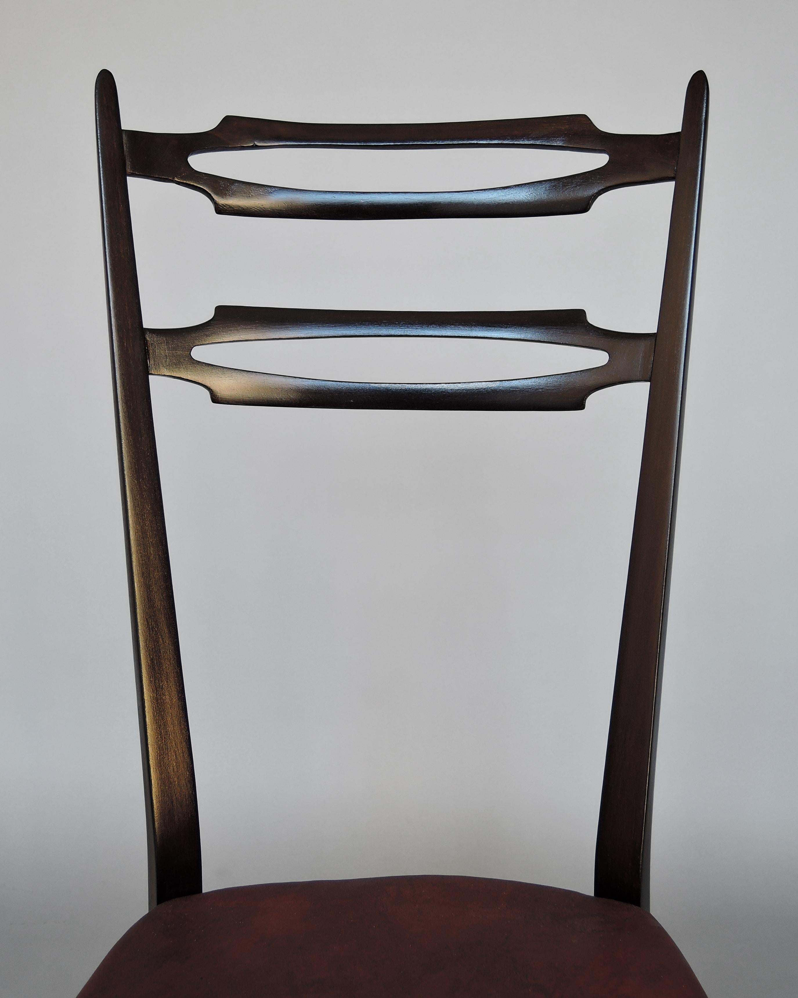 Ensemble de 8 chaises de salle à manger françaises des années 1950 par Maurice Flachet en vente 4