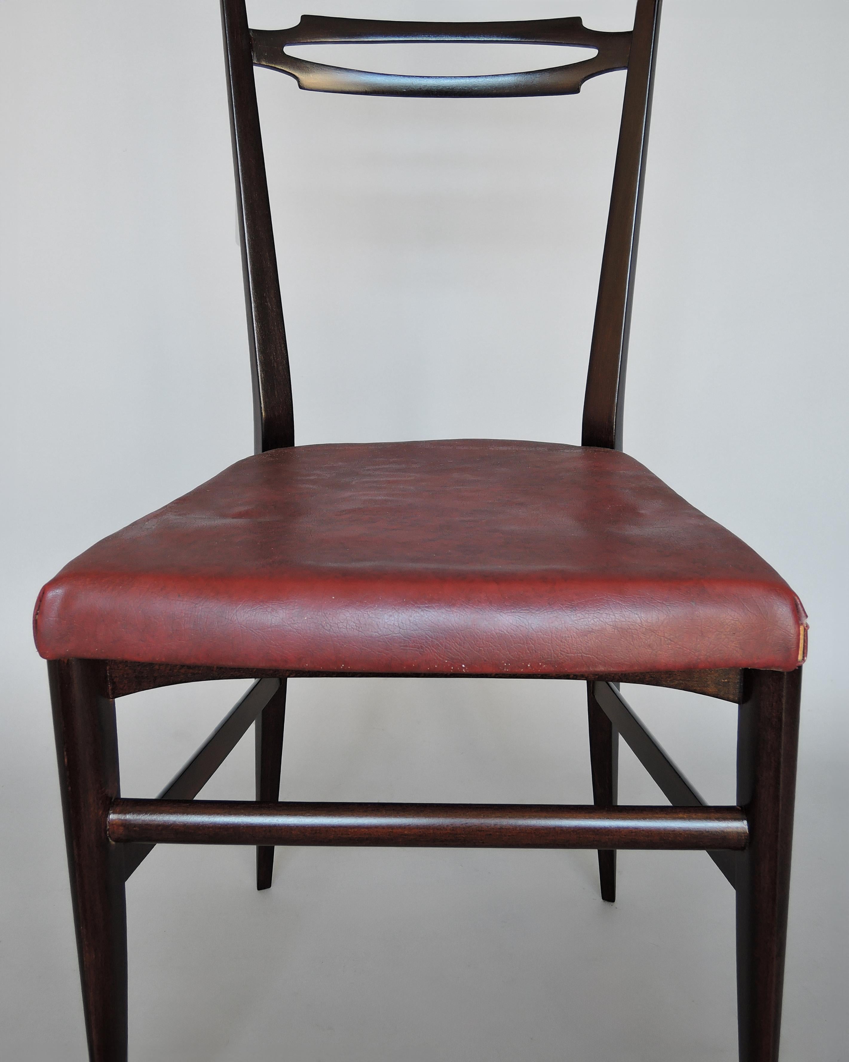 Ensemble de 8 chaises de salle à manger françaises des années 1950 par Maurice Flachet en vente 5