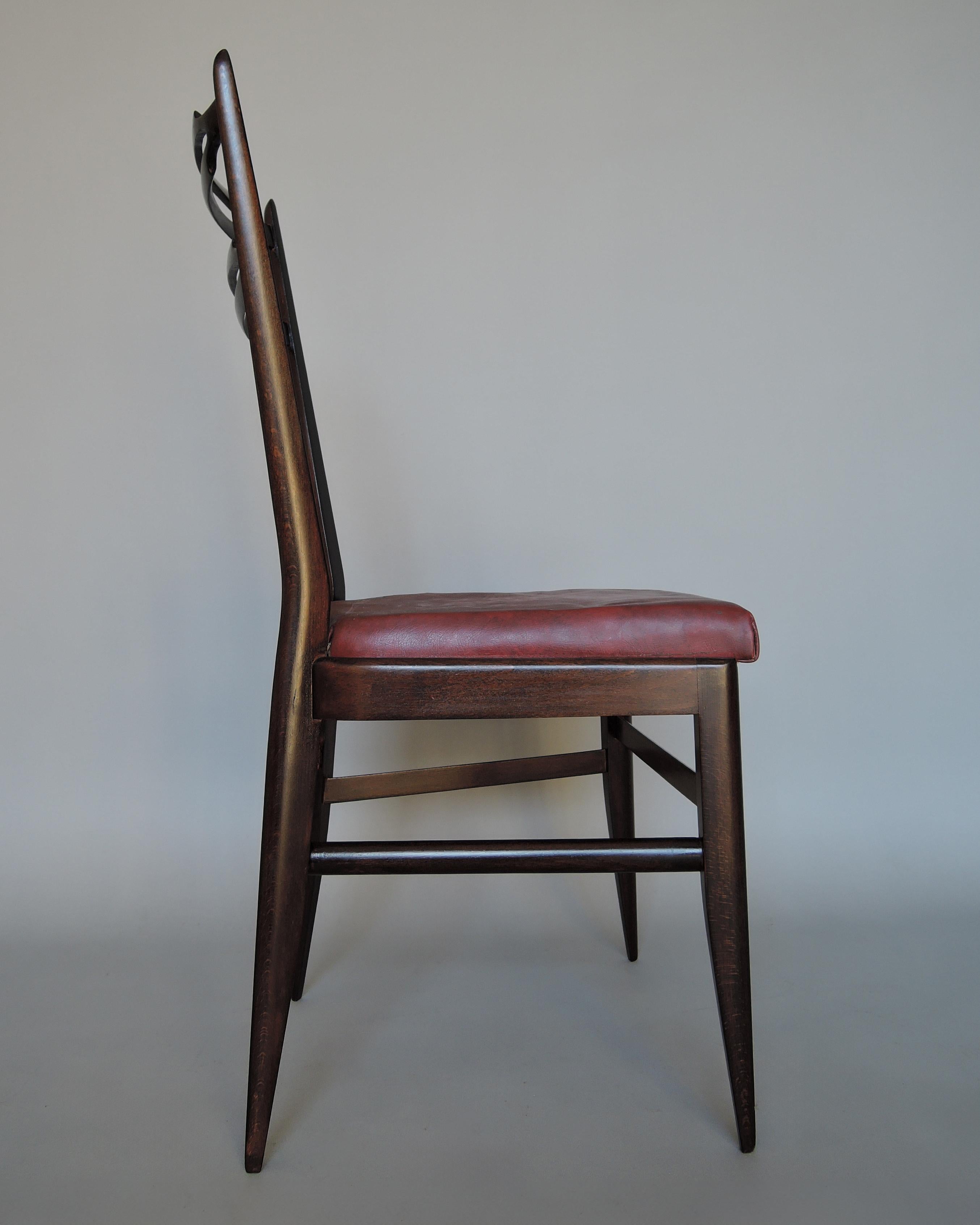 Ensemble de 8 chaises de salle à manger françaises des années 1950 par Maurice Flachet en vente 6