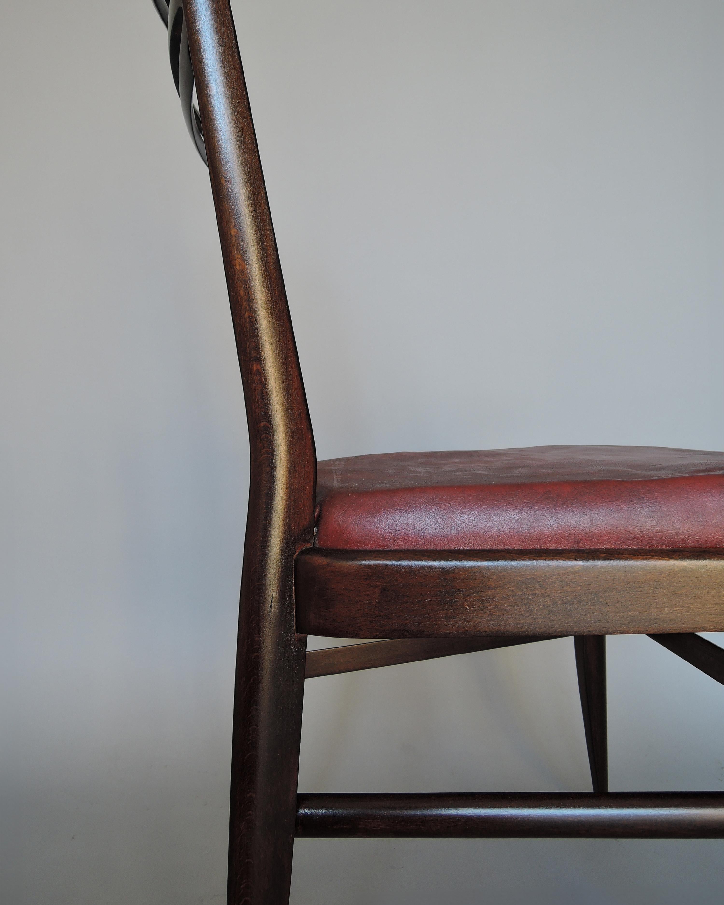 Ensemble de 8 chaises de salle à manger françaises des années 1950 par Maurice Flachet en vente 8