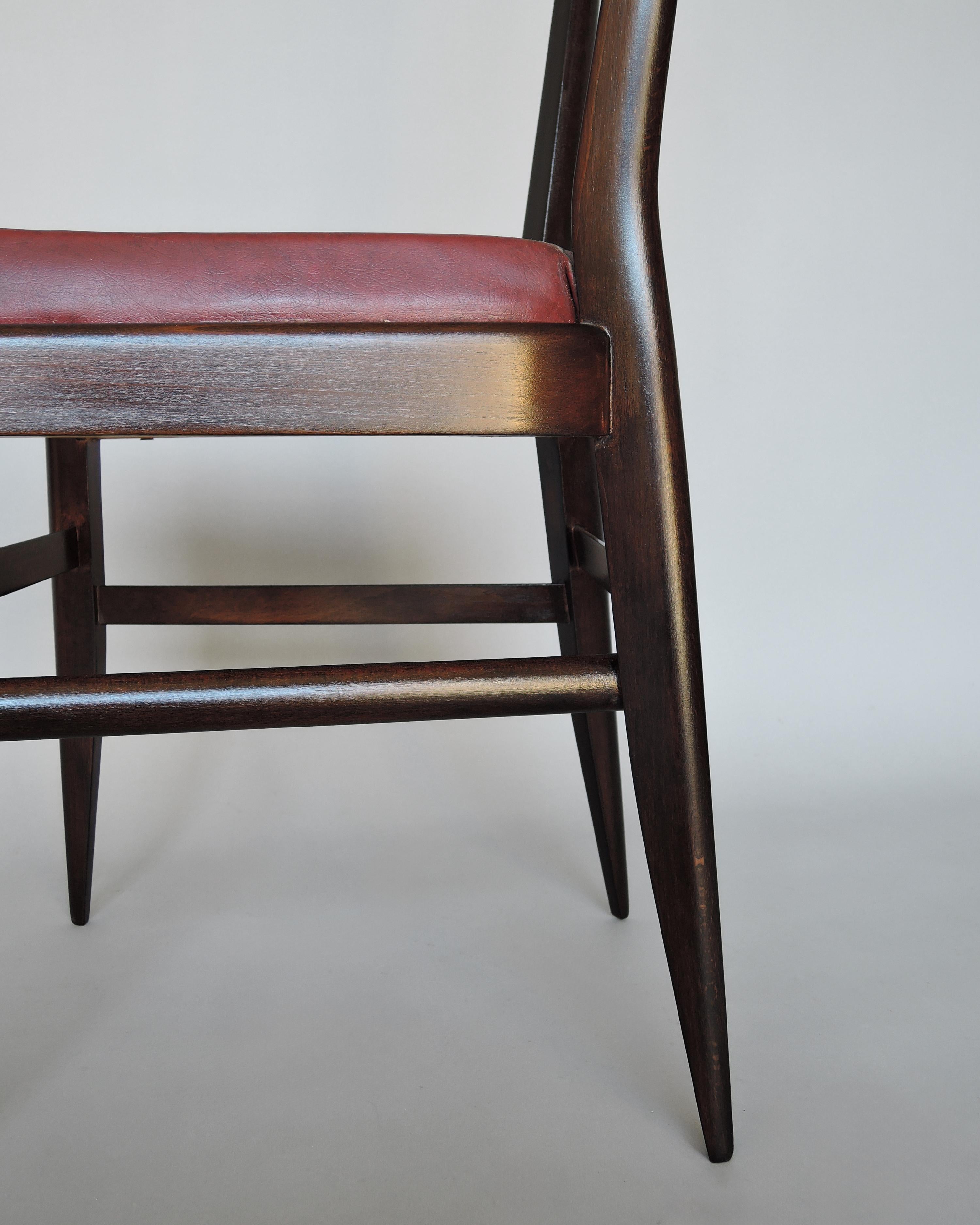 Ensemble de 8 chaises de salle à manger françaises des années 1950 par Maurice Flachet en vente 11