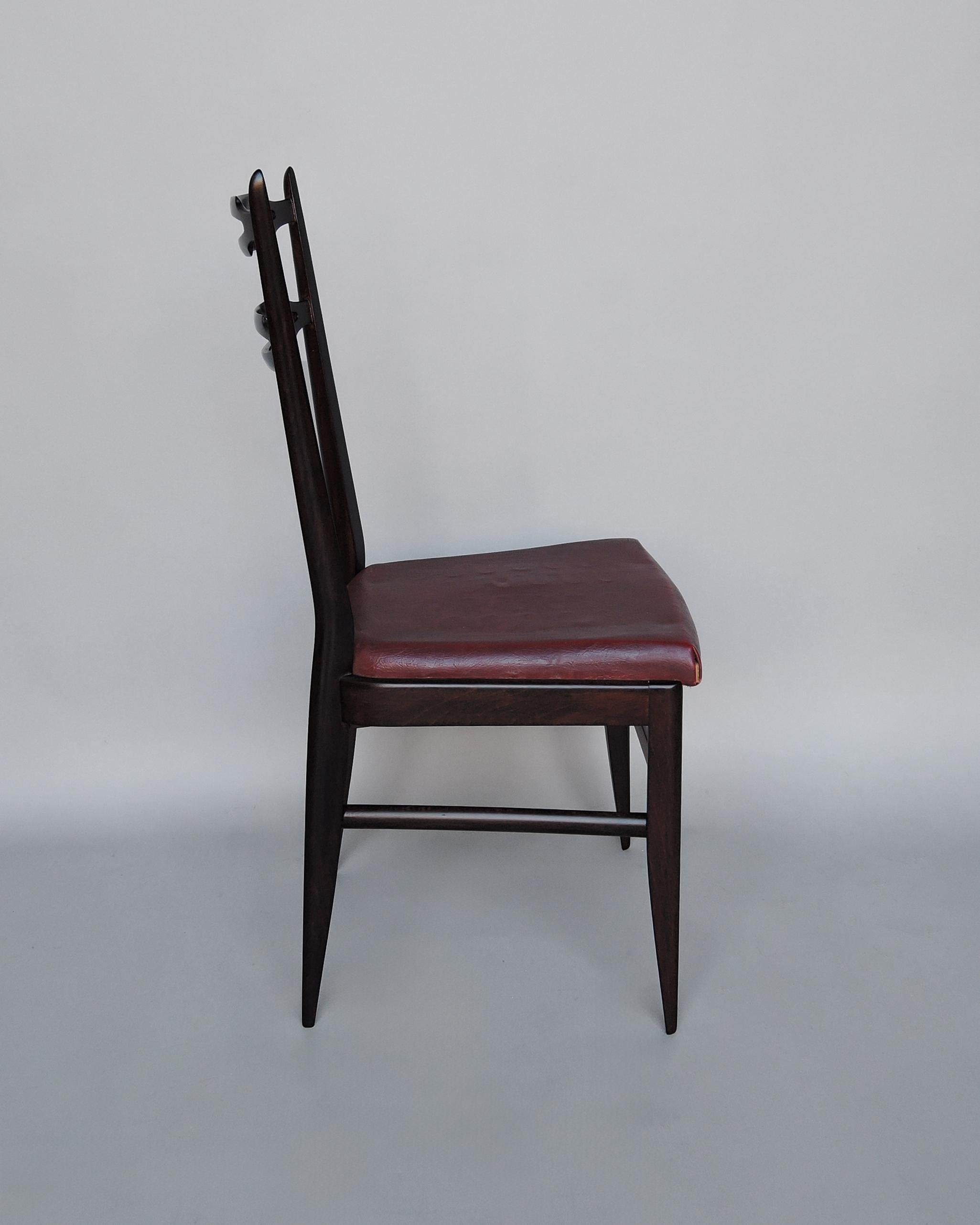 Ensemble de 8 chaises de salle à manger françaises des années 1950 par Maurice Flachet en vente 1