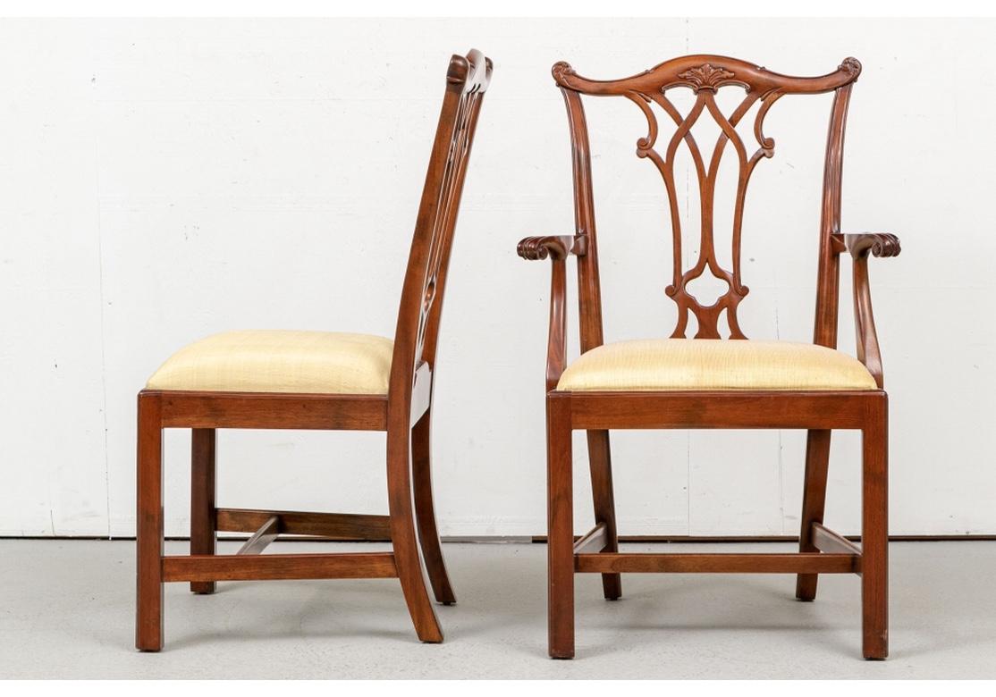 Set of 8 Fine Quality Chippendale Style Dining Chairs by Manor House Ltd. For Sale 7