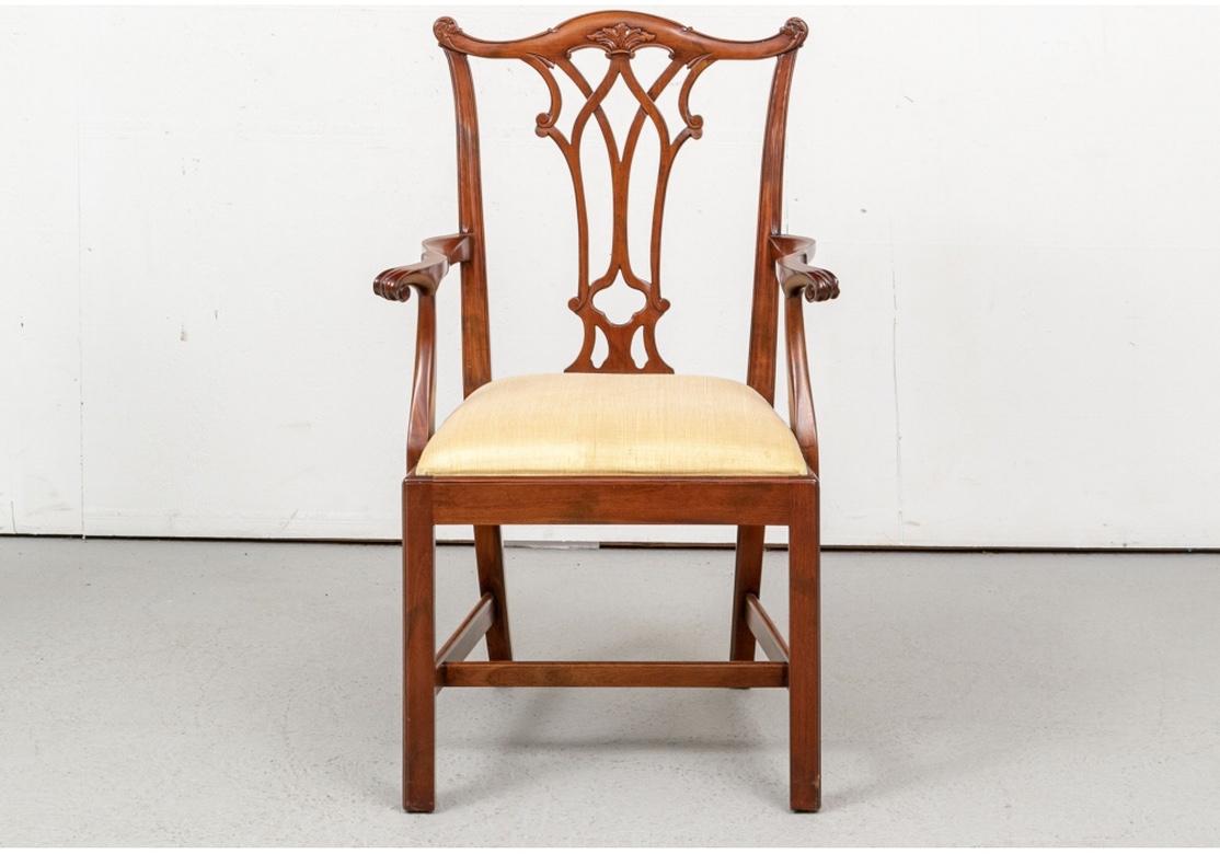 Set of 8 Fine Quality Chippendale Style Dining Chairs by Manor House Ltd. For Sale 10