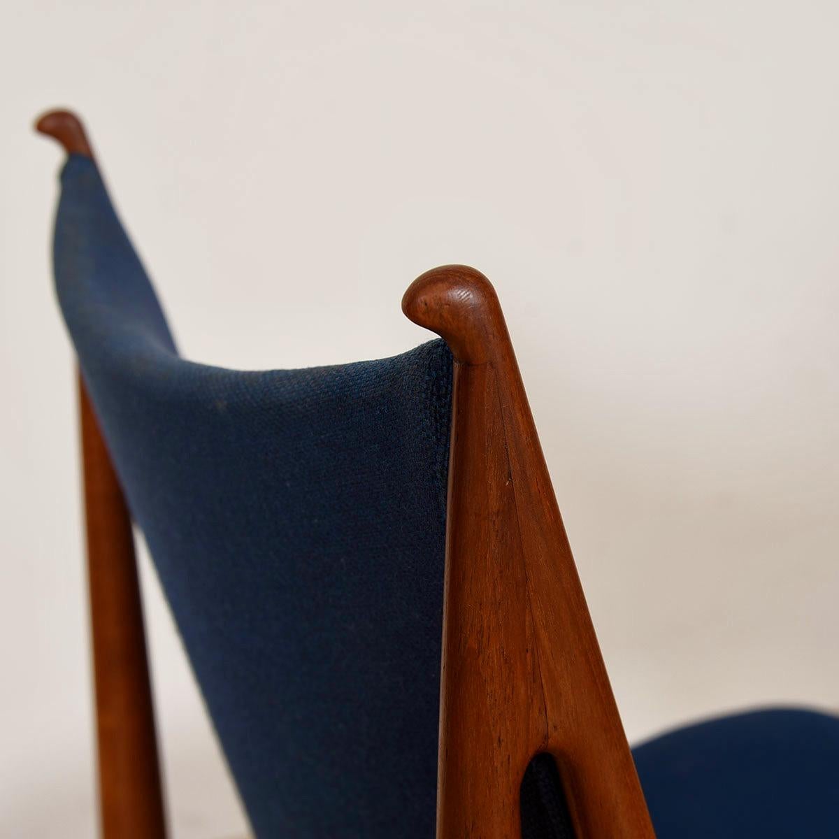 Set of 8 Finn Juhl Egyptian Teak Dining Chairs For Sale 4