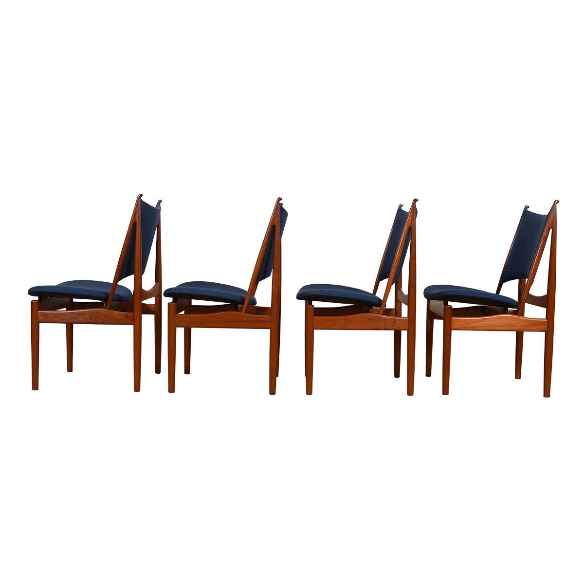 Mid-Century Modern Set of 8 Finn Juhl Egyptian Teak Dining Chairs For Sale