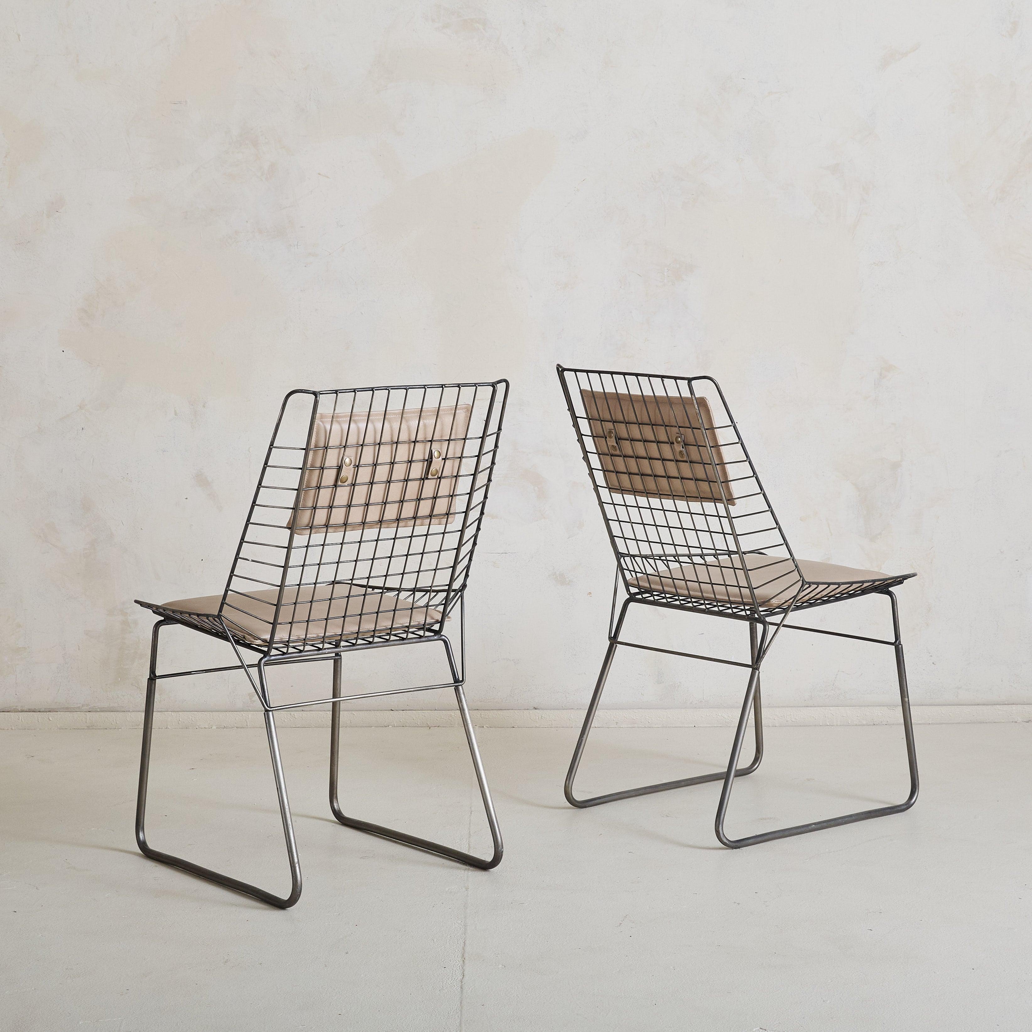 Ensemble de 8 chaises de salle à manger en acier 
