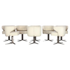 Set of 8 Formanova "Ponney" Swivel Chairs, Designed by Gianni Moscatelli, Italy