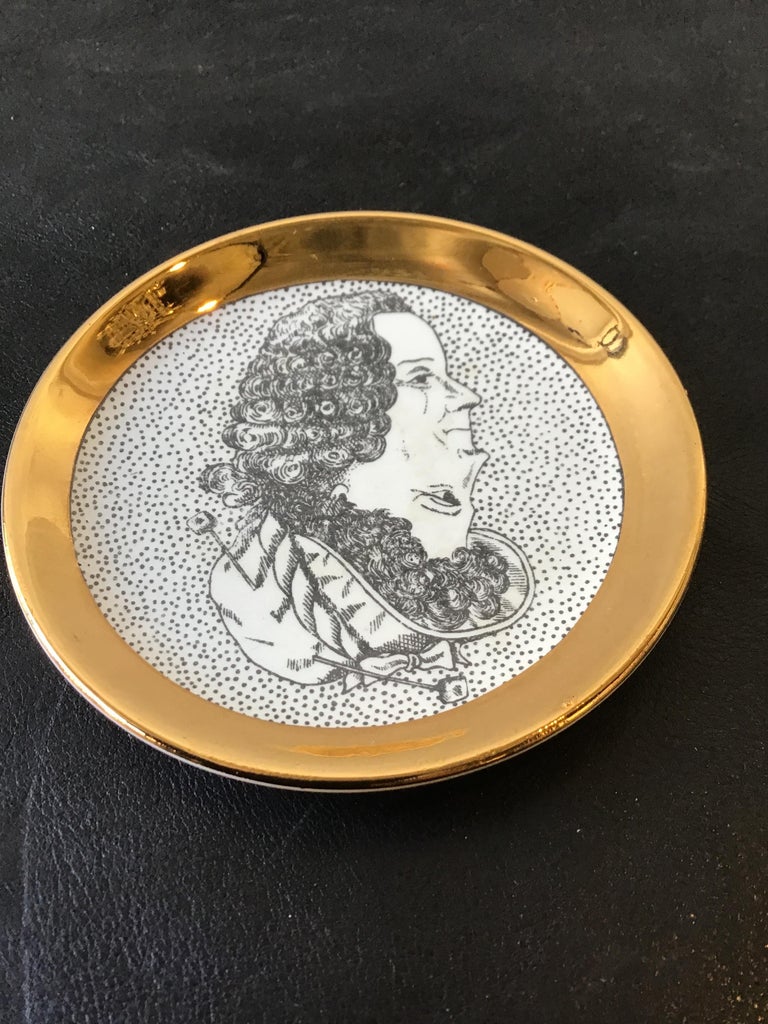 Set of 8 Fornasetti 1950s Double Face Coasters For Sale at 1stDibs