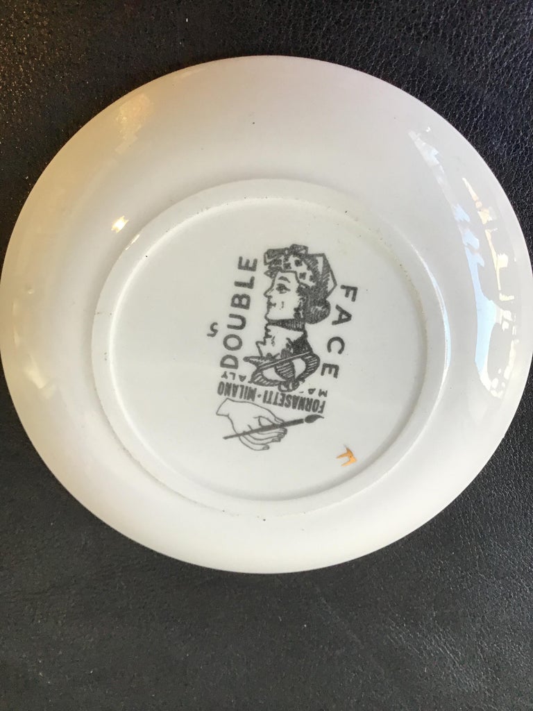 Set of 8 Fornasetti 1950s Double Face Coasters For Sale at 1stDibs