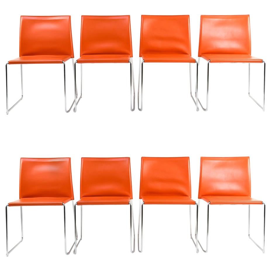 Set of 8 Franco Bizzozero for Enrico Pellizzoni Chairs