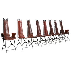 Set of 8 Francois and Sido Thevenin Dining Chairs
