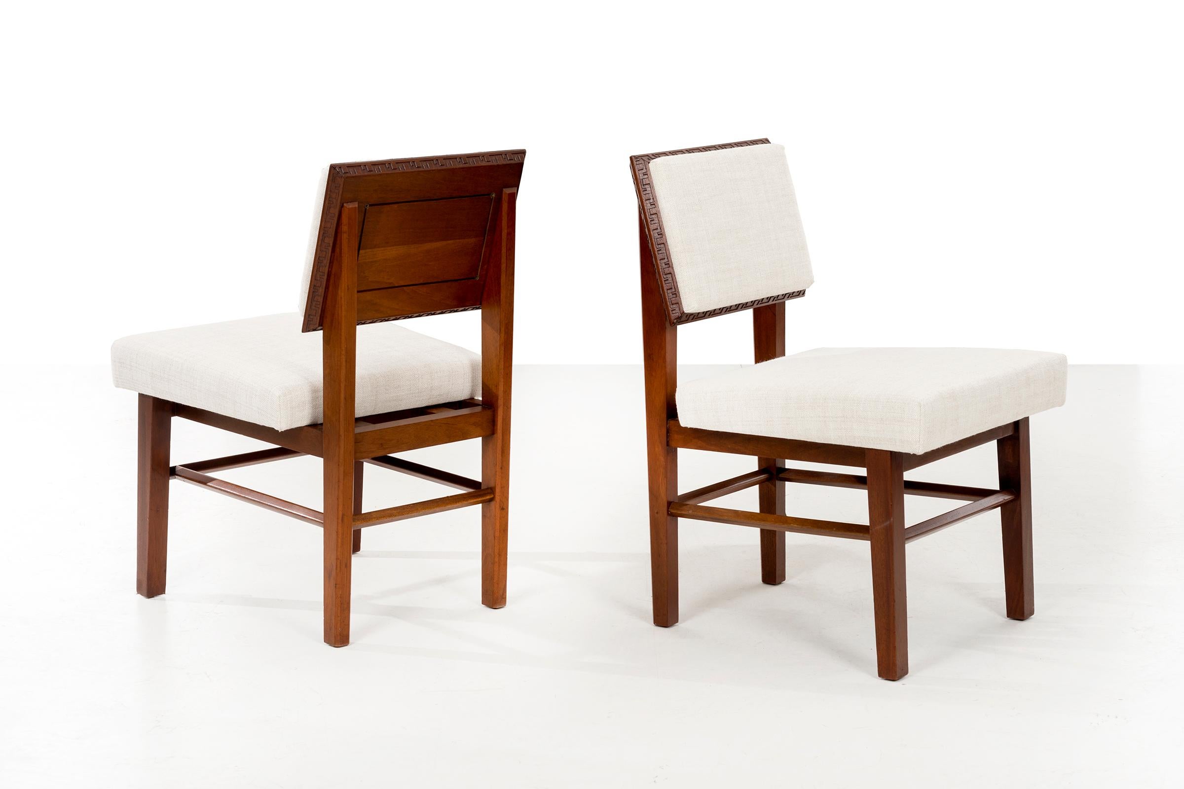 Mid-20th Century Set of 8 Frank Lloyd Wright Taliesin Dining Chairs, for Henredon