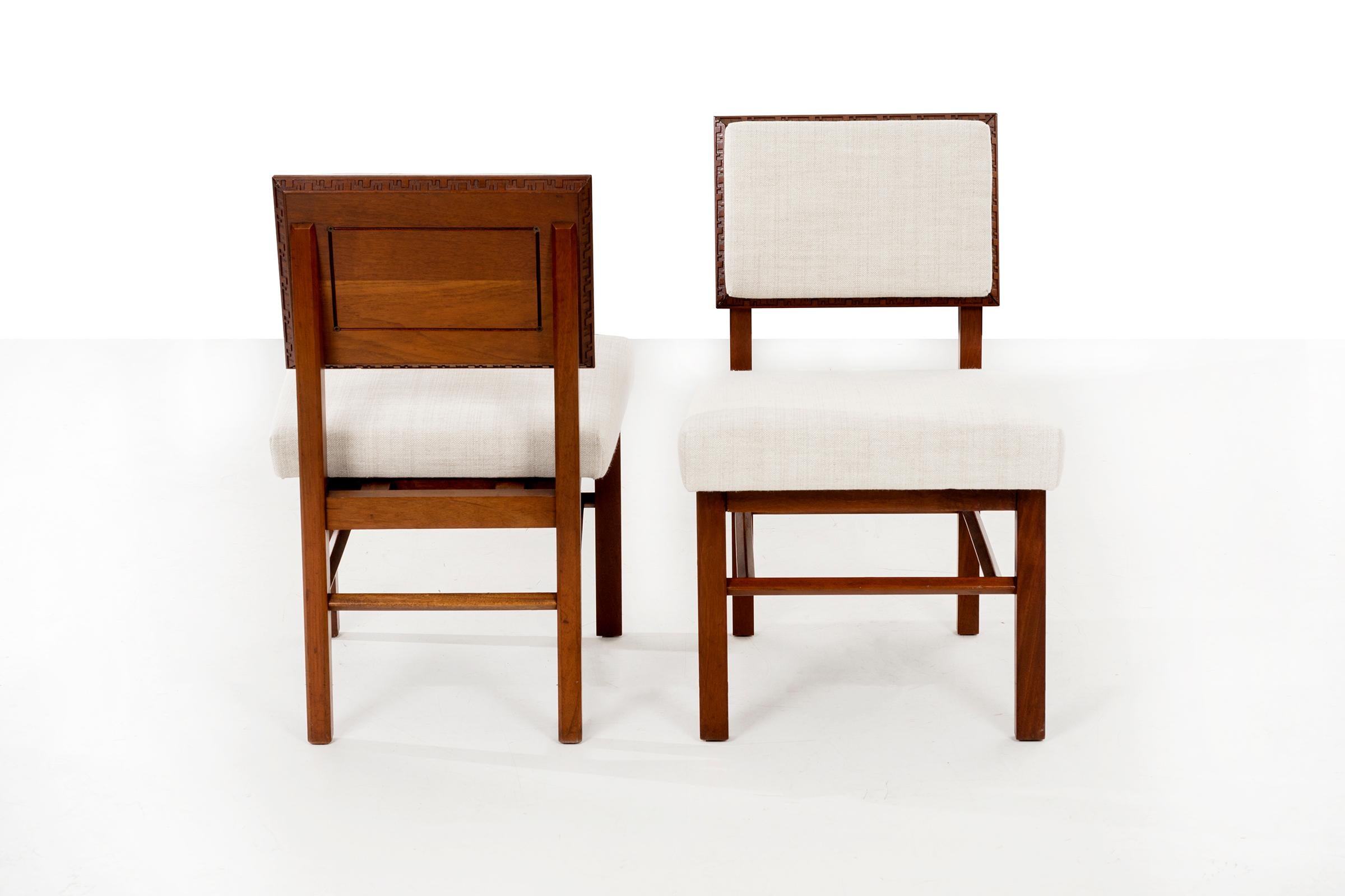Set of 8 Frank Lloyd Wright Taliesin Dining Chairs, for Henredon 1