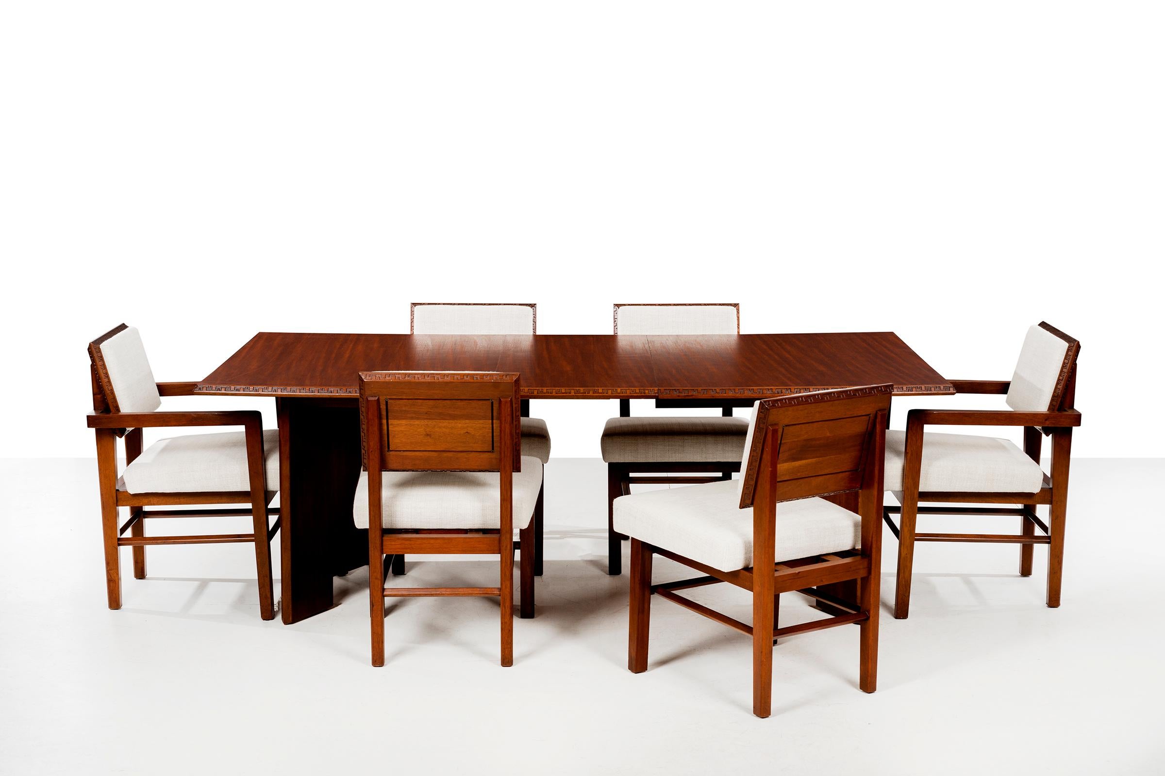 Set of 8 Frank Lloyd Wright Taliesin Dining Chairs, for Henredon 2
