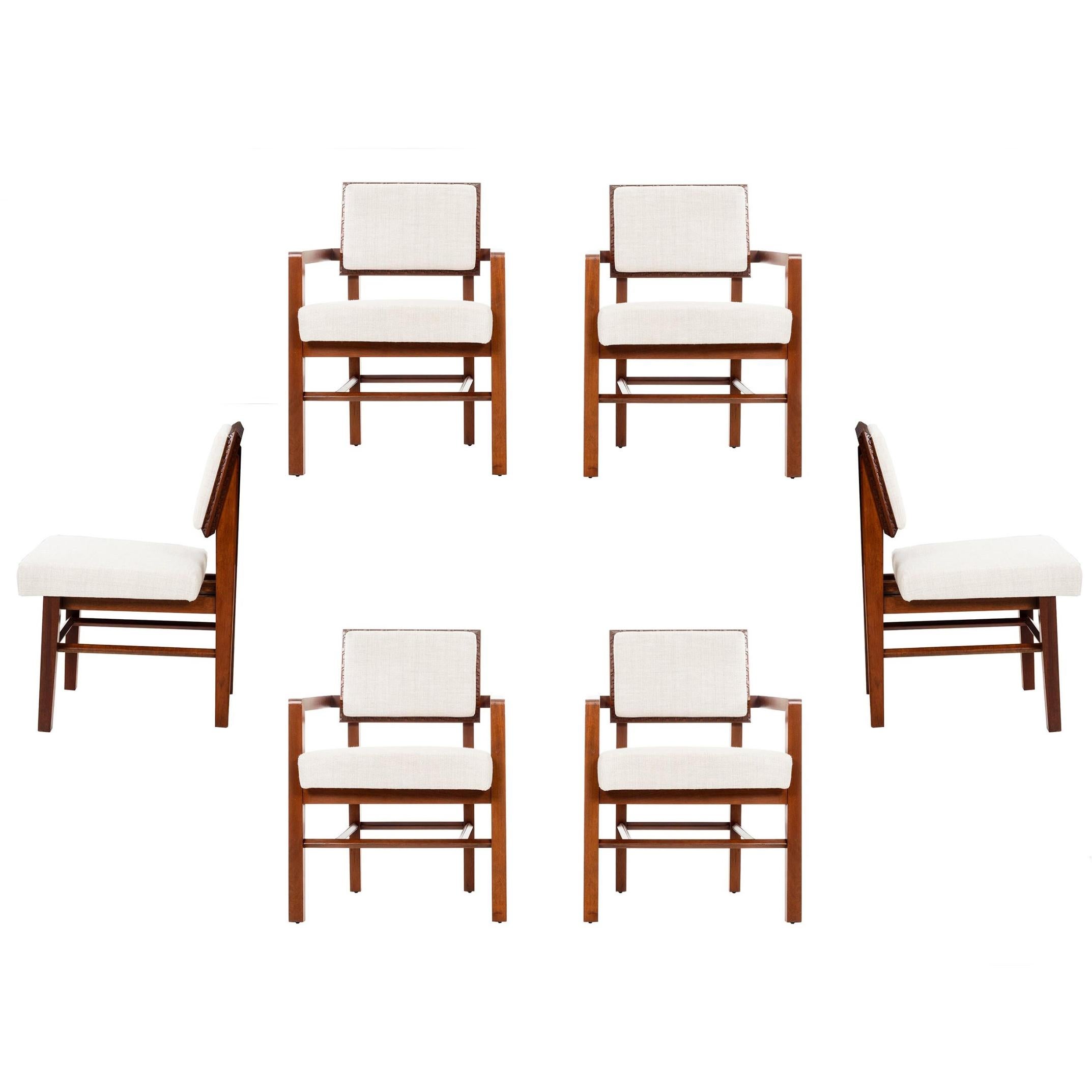 Set of 8 Frank Lloyd Wright Taliesin Dining Chairs, for Henredon