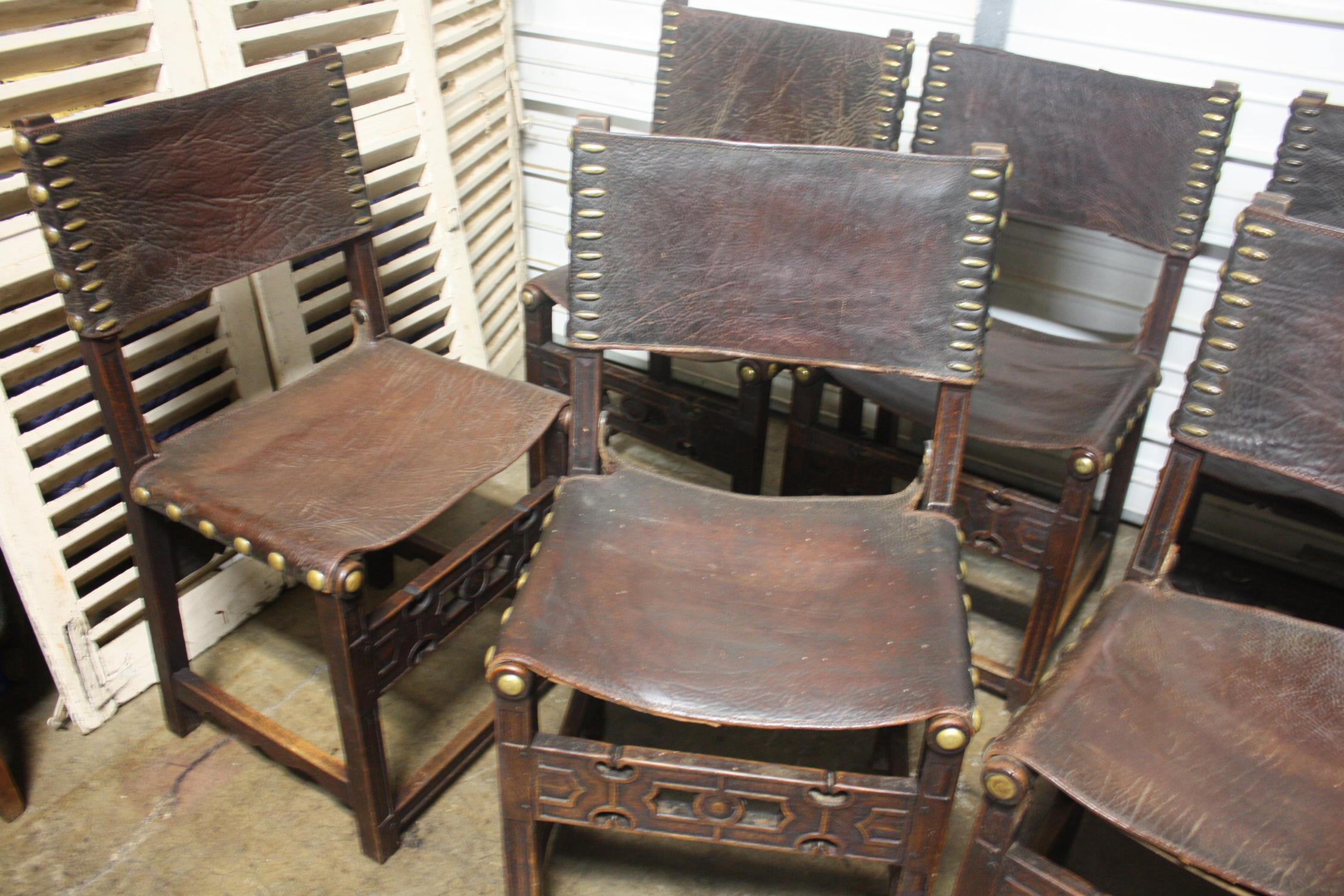 Set of 8 French 17th Century Dining Room Chairs In Good Condition For Sale In Stockbridge, GA