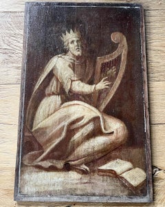 Set of 8 French 18th Century Painted Wooden Panels – Allegorical & Classical Fig