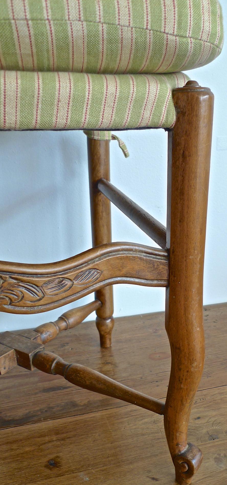 Set of 8 French 19th Century Ladder-Back Chairs 2 Armchairs and 6 Side-Chairs 6