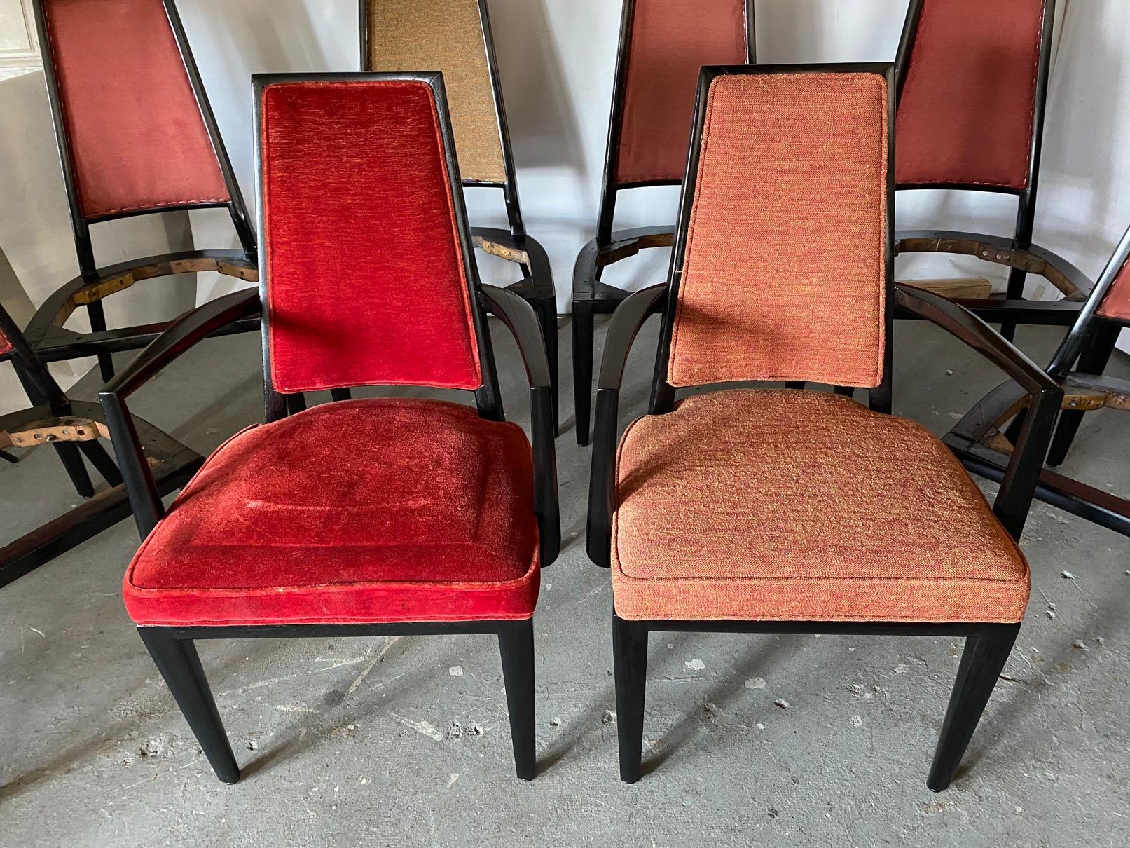 Set of 8 French Art Deco Dining Chairs For Sale 5
