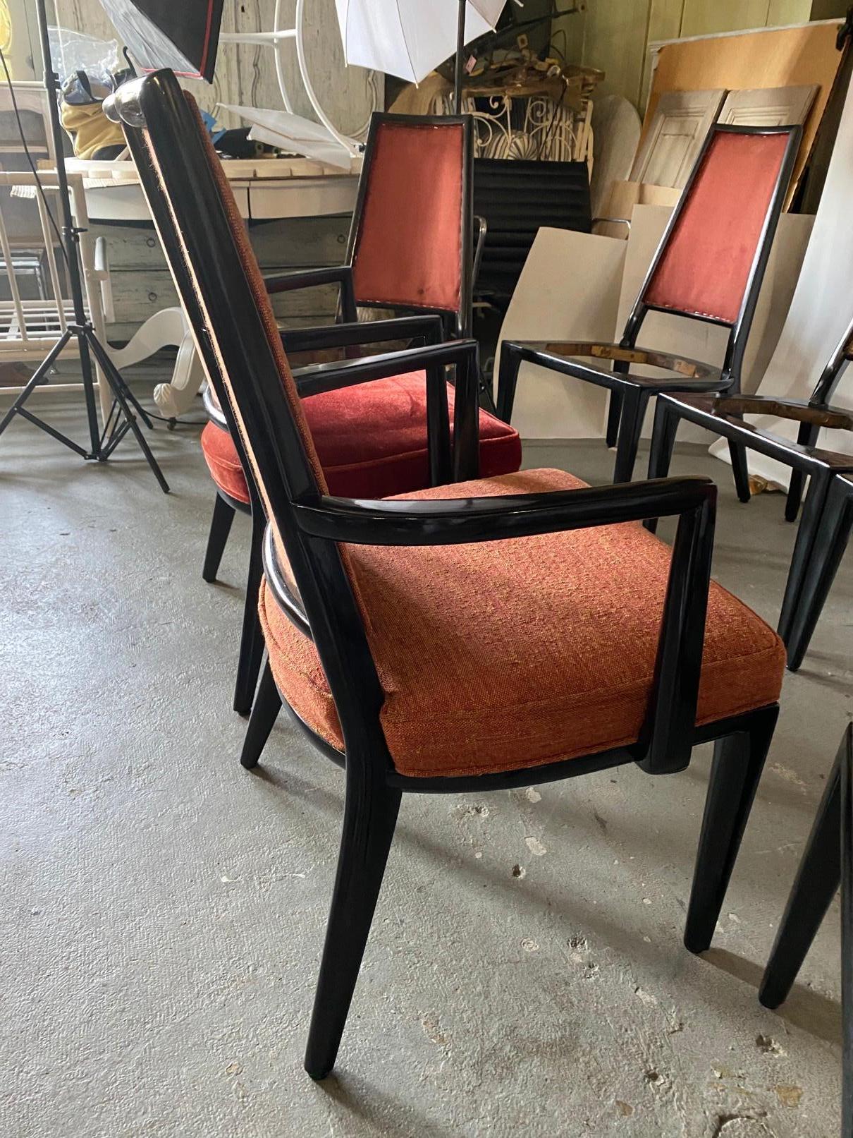 Mid-20th Century Set of 8 French Art Deco Dining Chairs For Sale